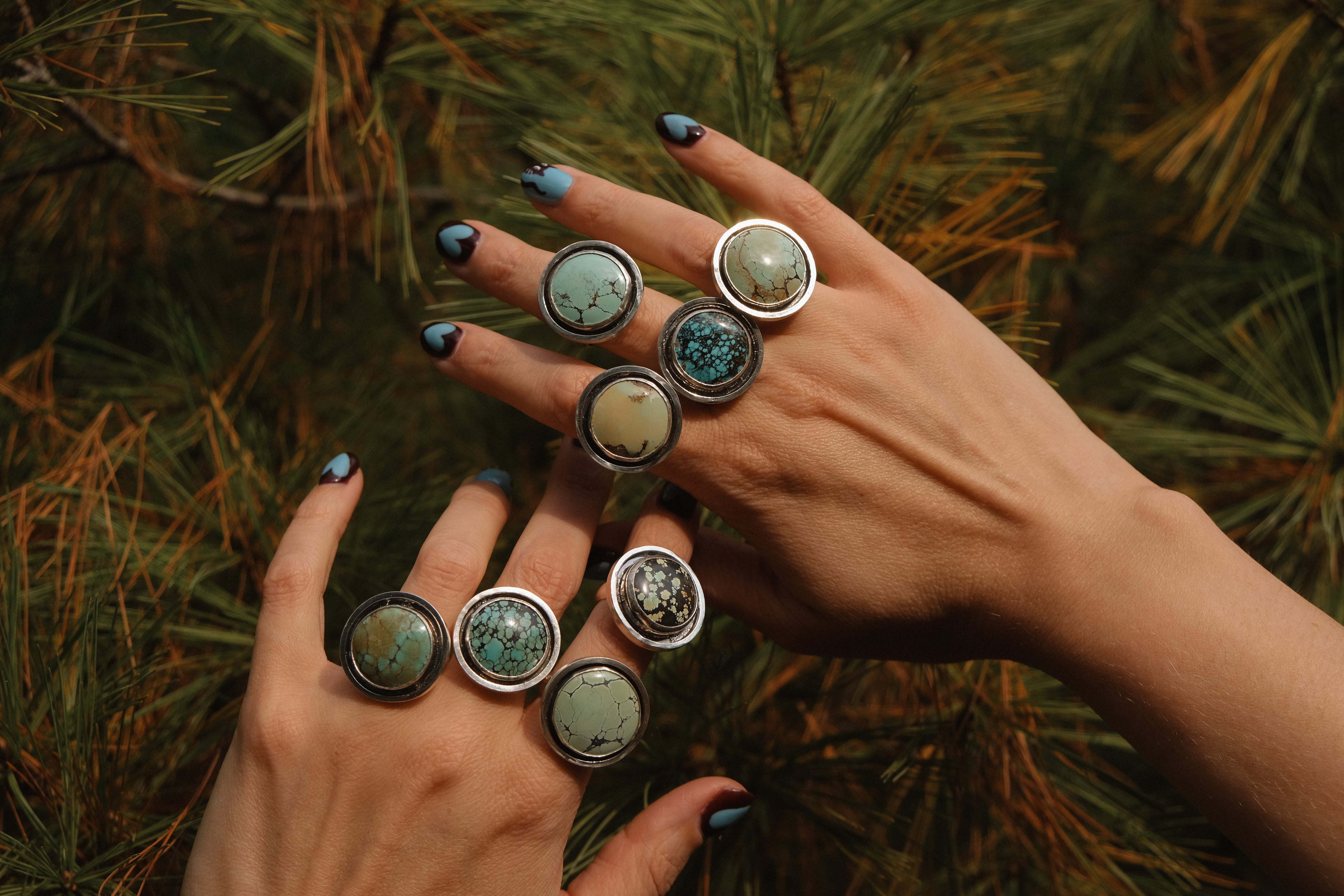 MTO Turquoise Banded Ring | Pick your Own Stone | Semi-Custom