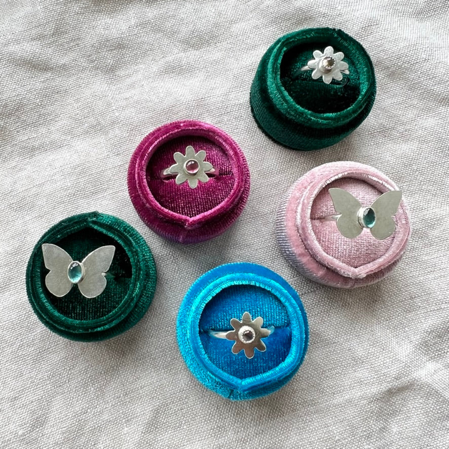 Carriage House Jewelry | Butterfly Ring with Tourmaline (Size 5.5)
