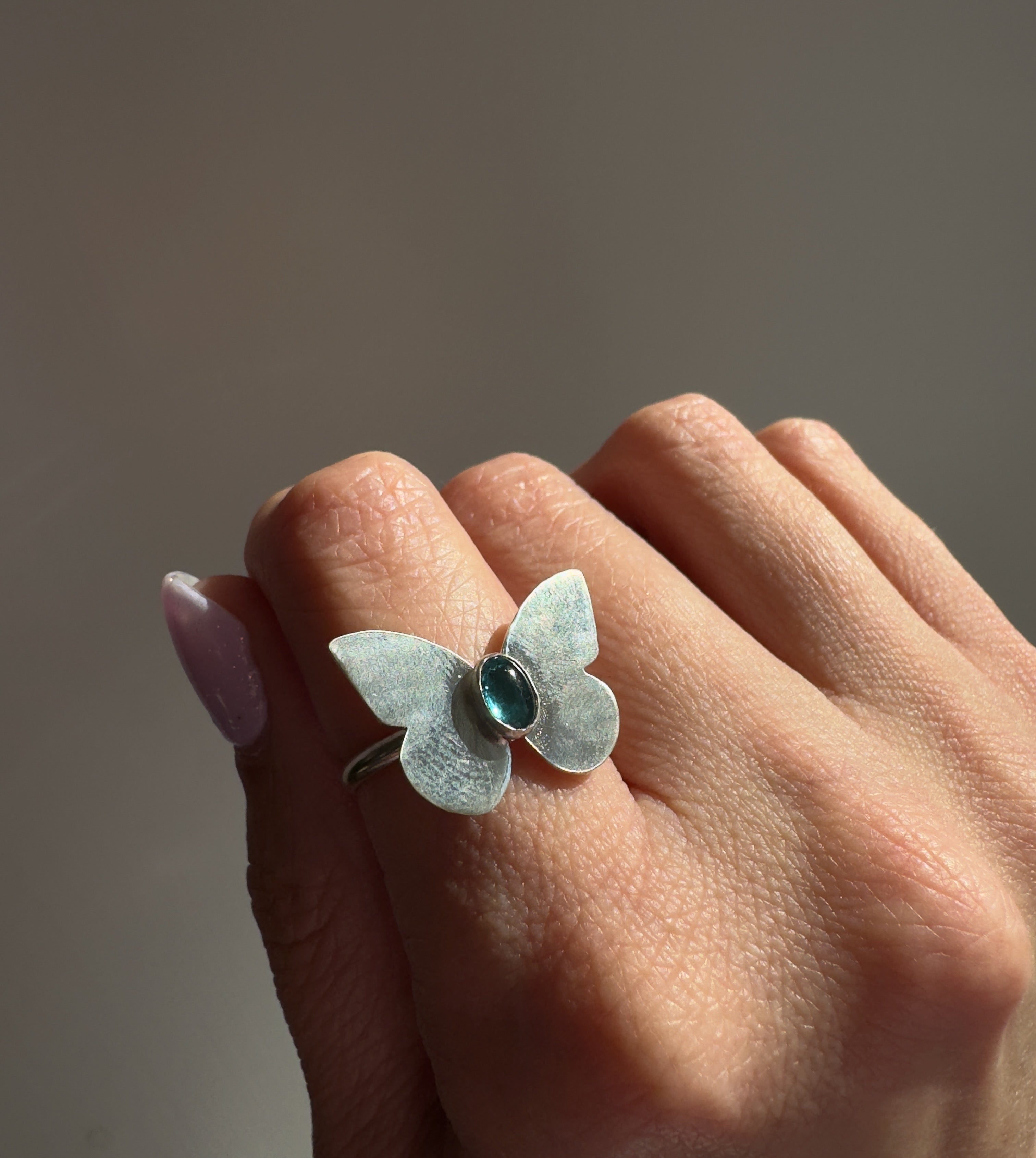 Carriage House Jewelry | Butterfly Ring with Tourmaline (Size 5.5)