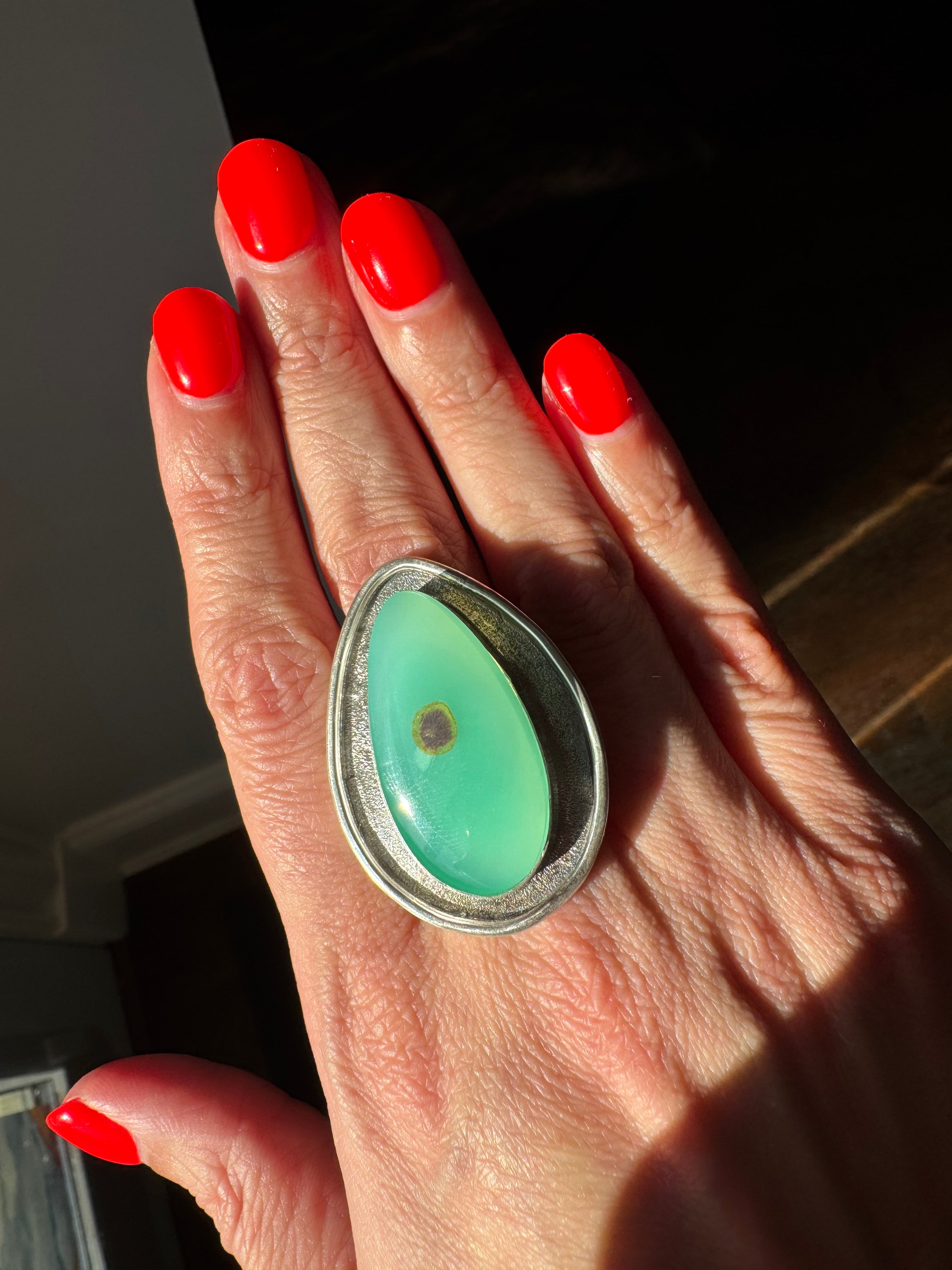 Fischer stone sterling silver ring