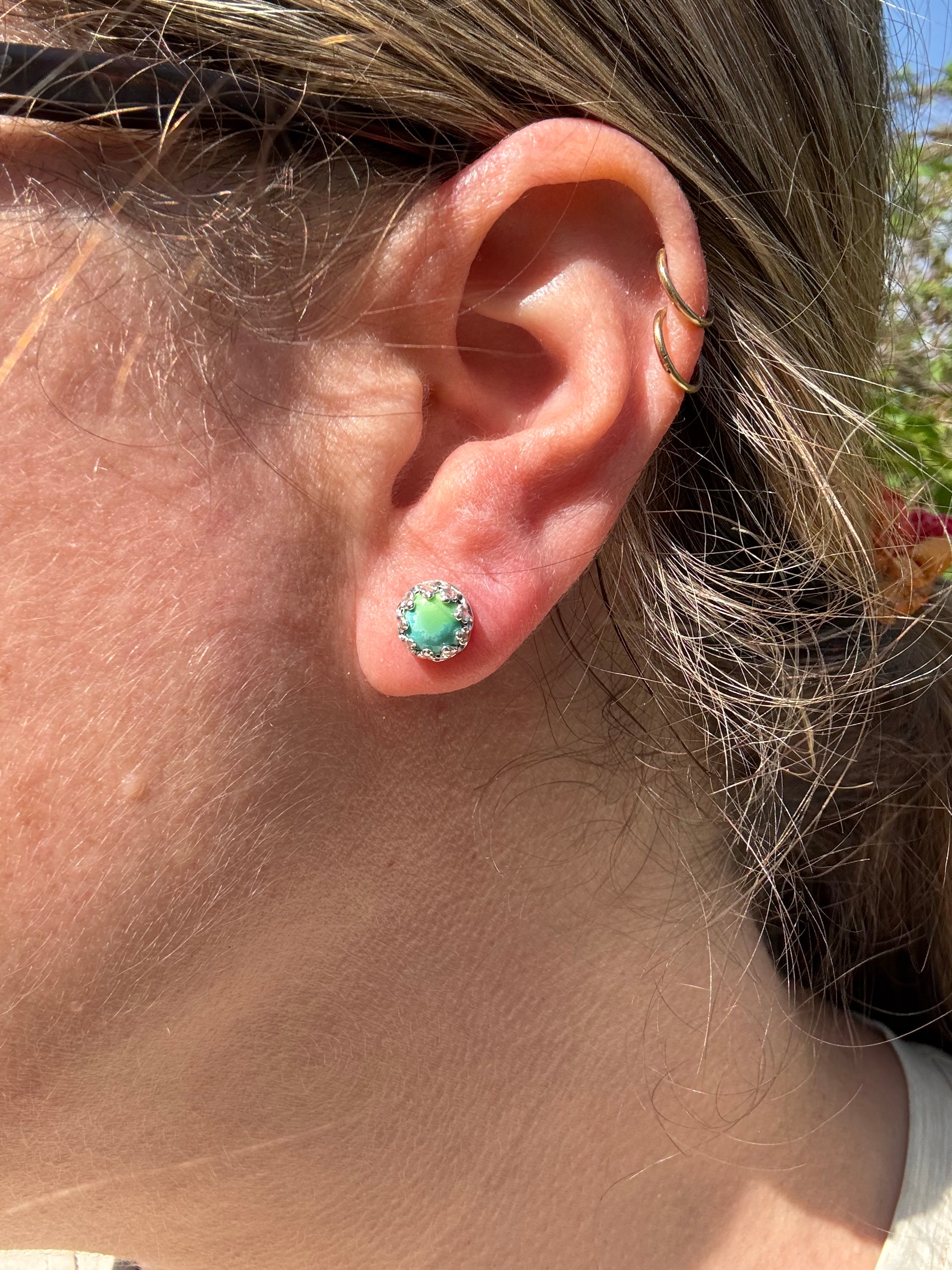 Carico Lake Turquoise Stud Earrings