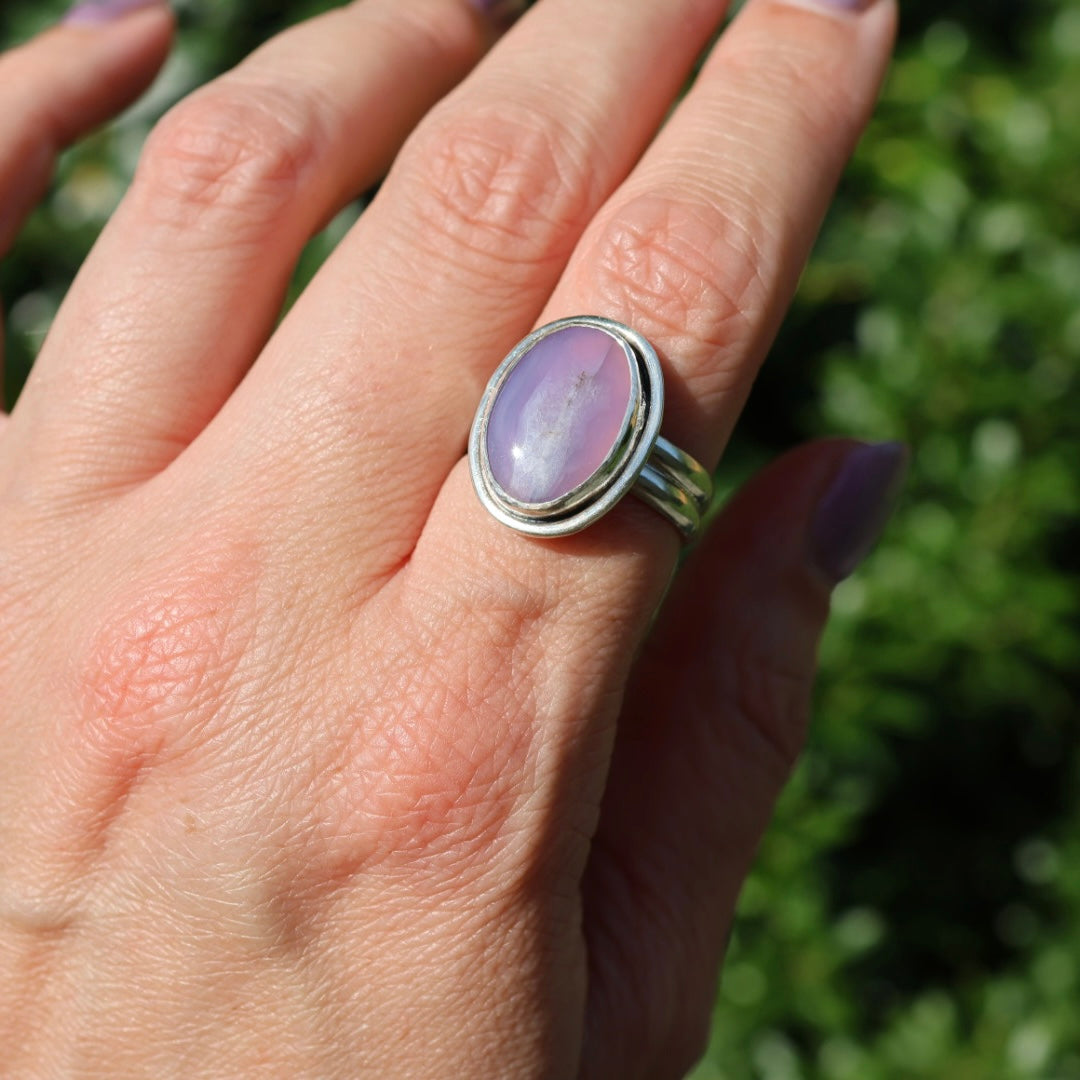 Holley Blue Oval Ring (Size 8.5/9)