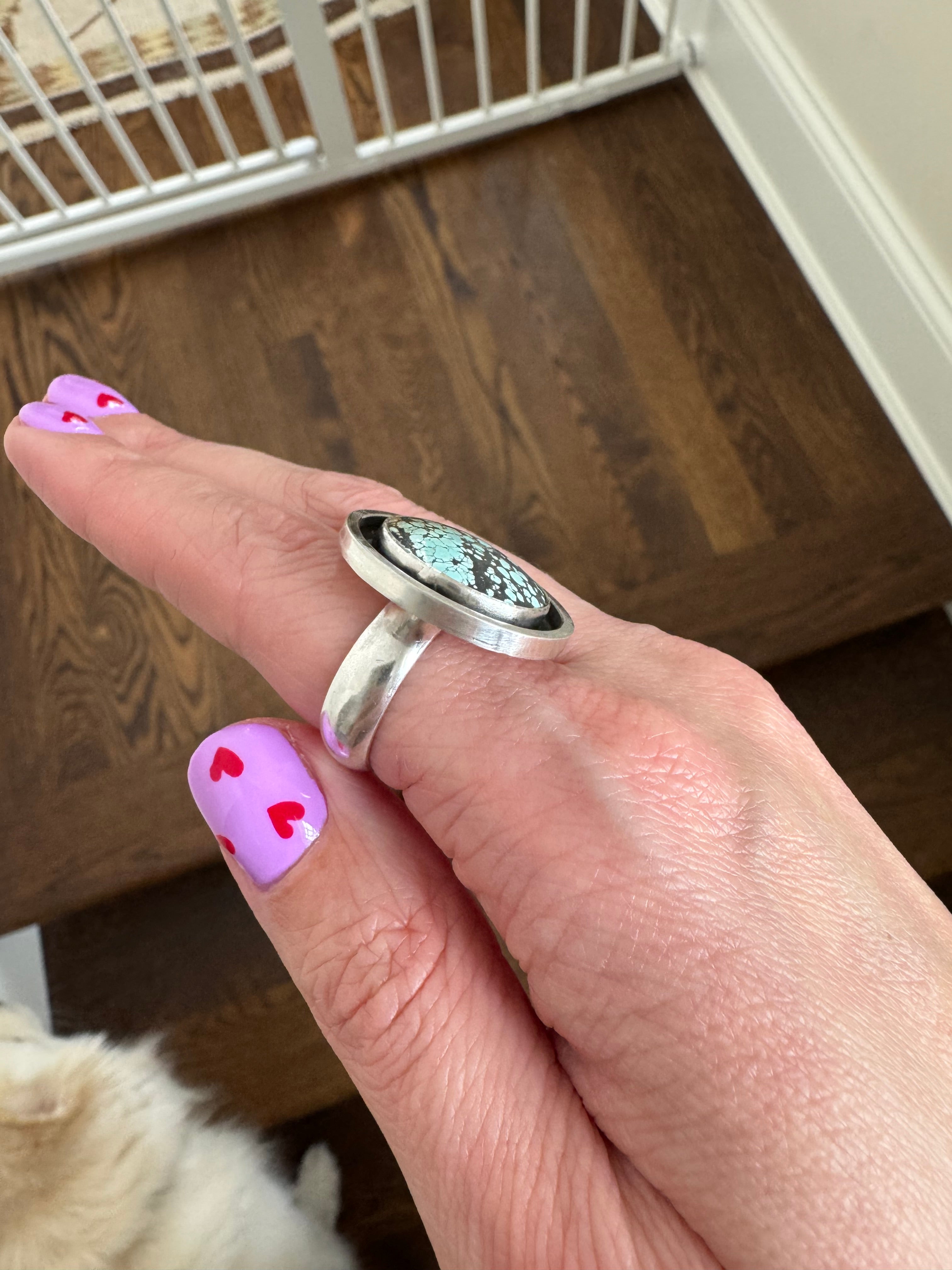 Turquoise Banded Ring (Size 8)
