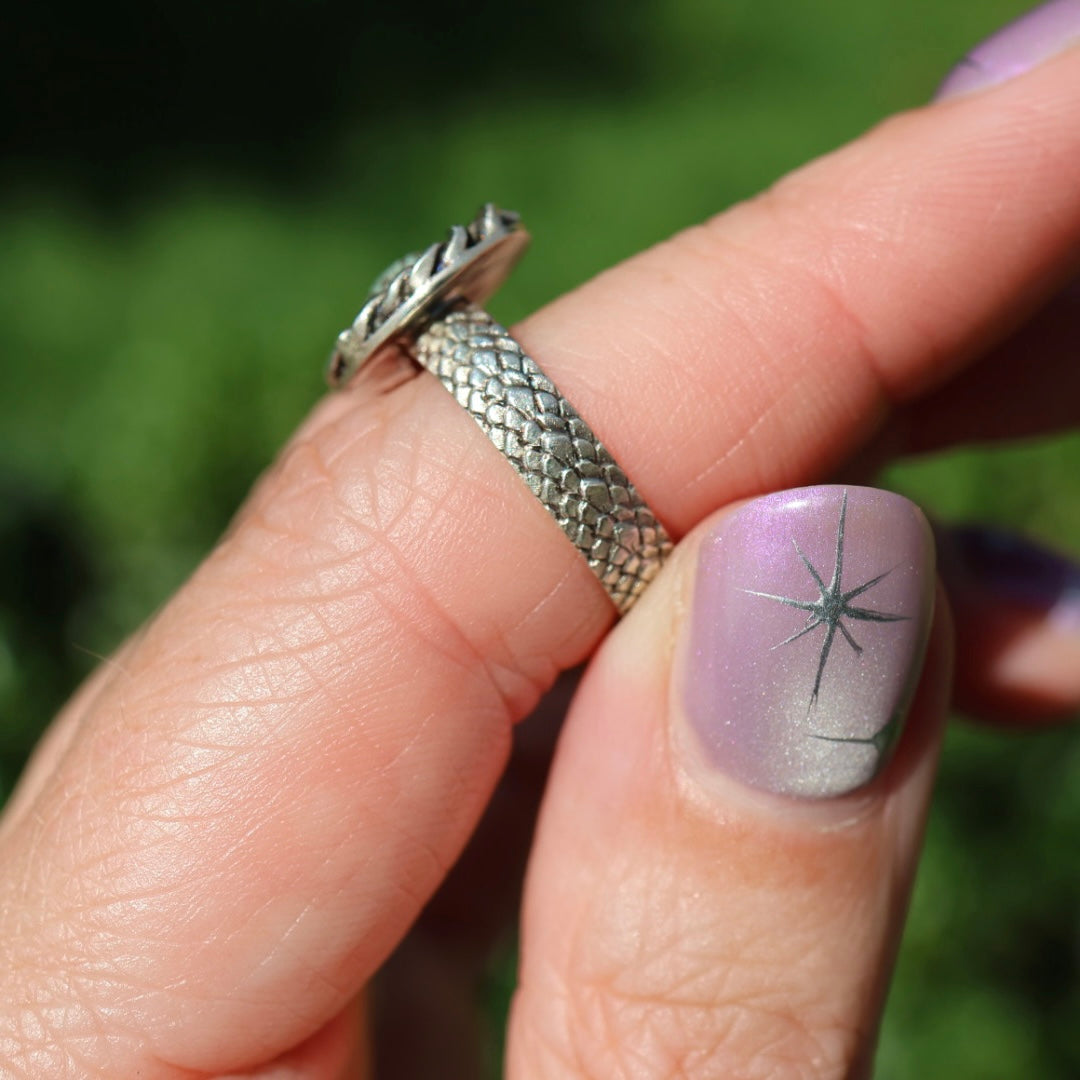 Egyptian Turquoise Nest Ring (size 6.5/6.75)