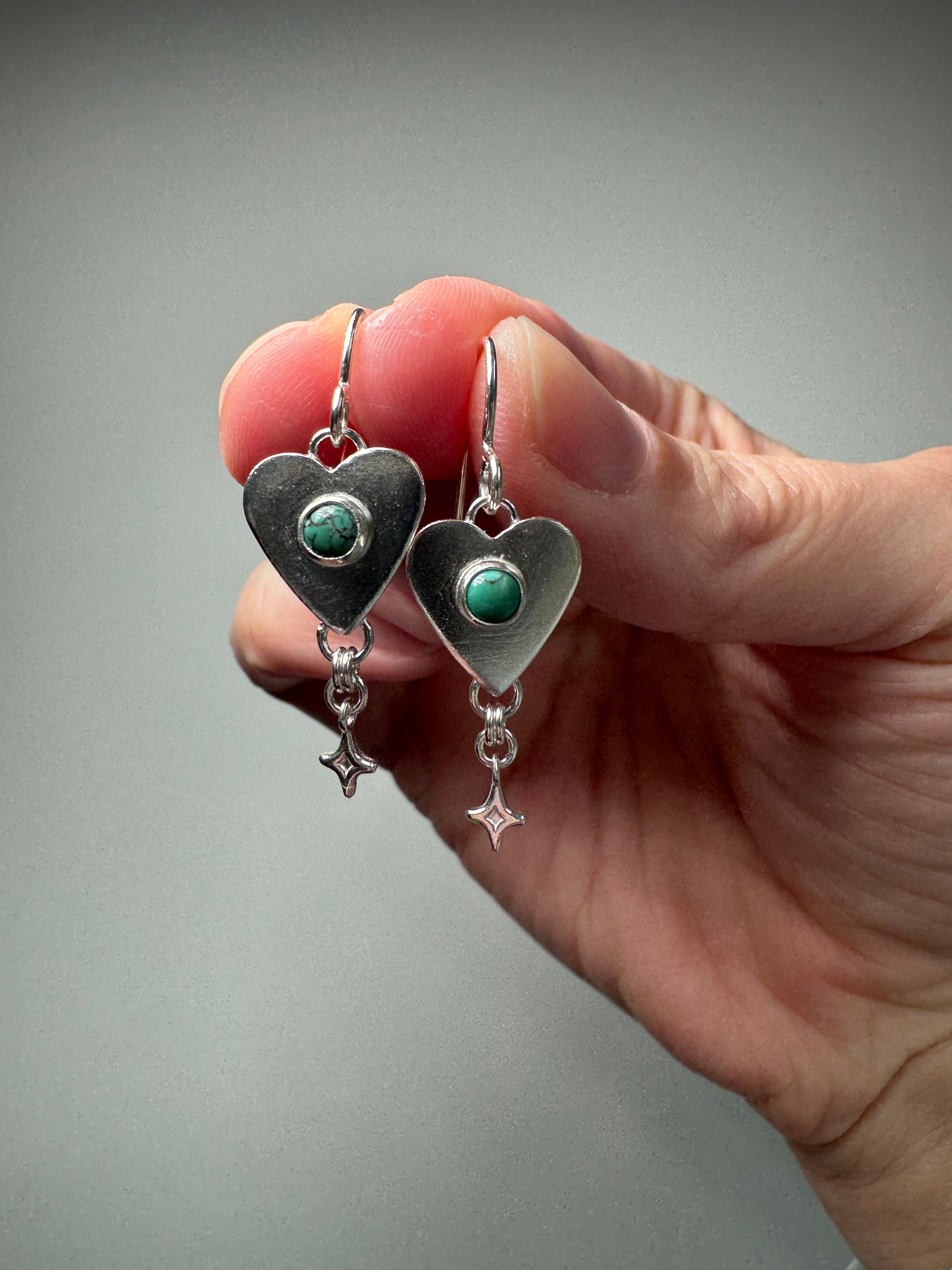 Carriage House Jewelry | Egyptian Turquoise Heart Earrings