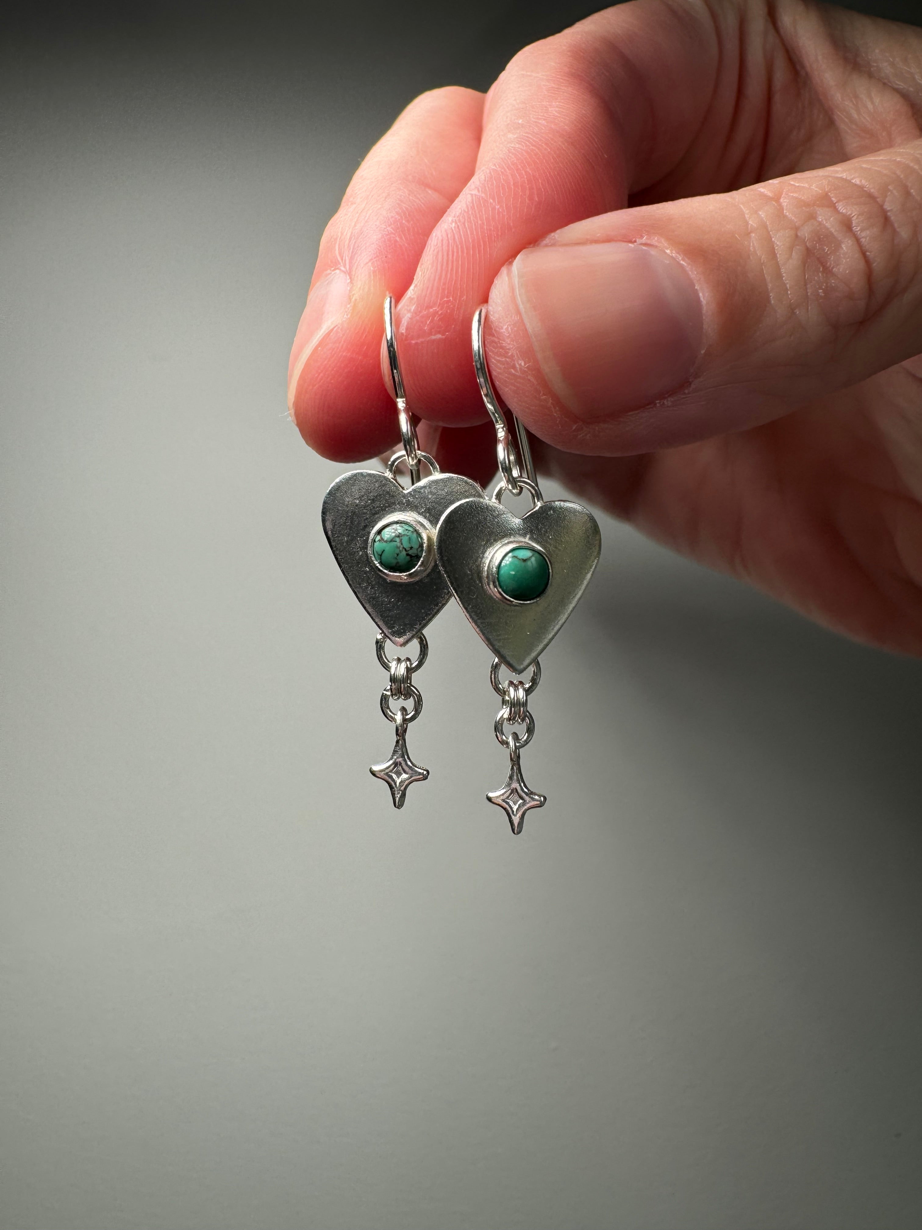 Carriage House Jewelry | Egyptian Turquoise Heart Earrings
