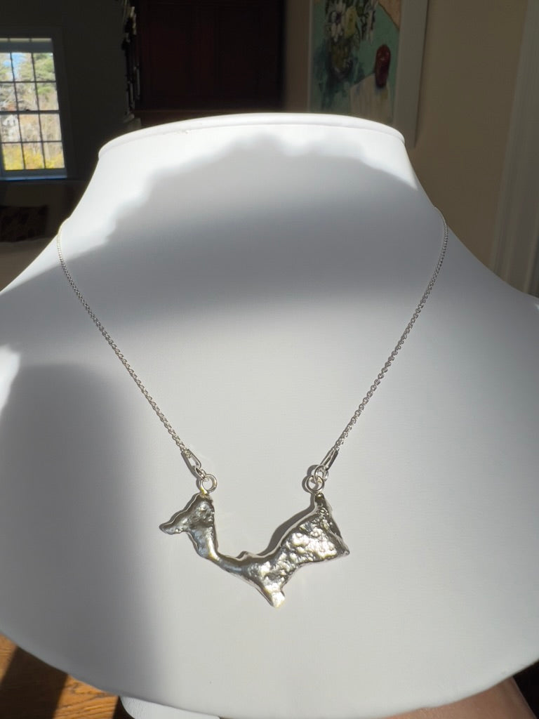 Sterling Silver Bar Reversible Necklace