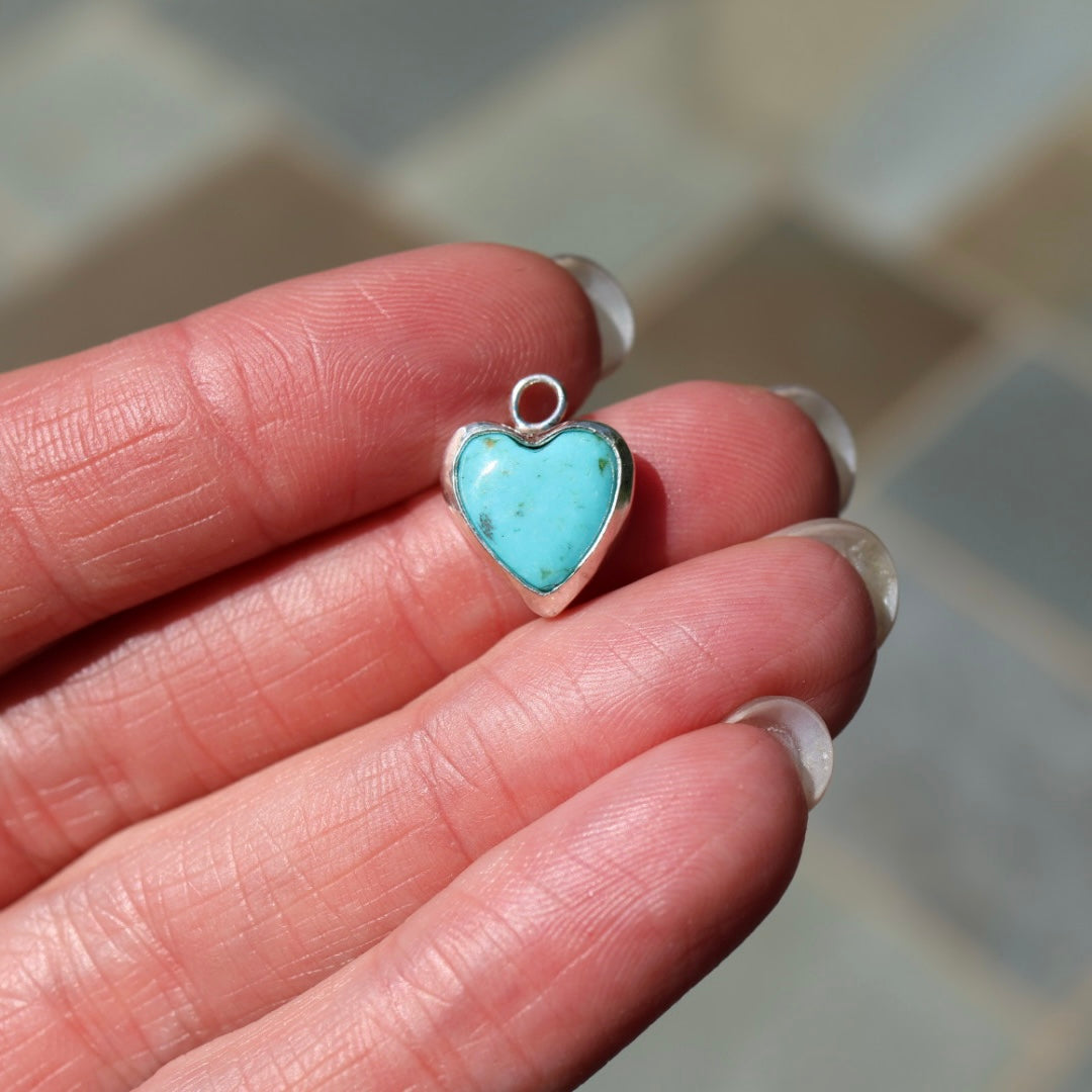 Alacran Turquoise Heart Pendants