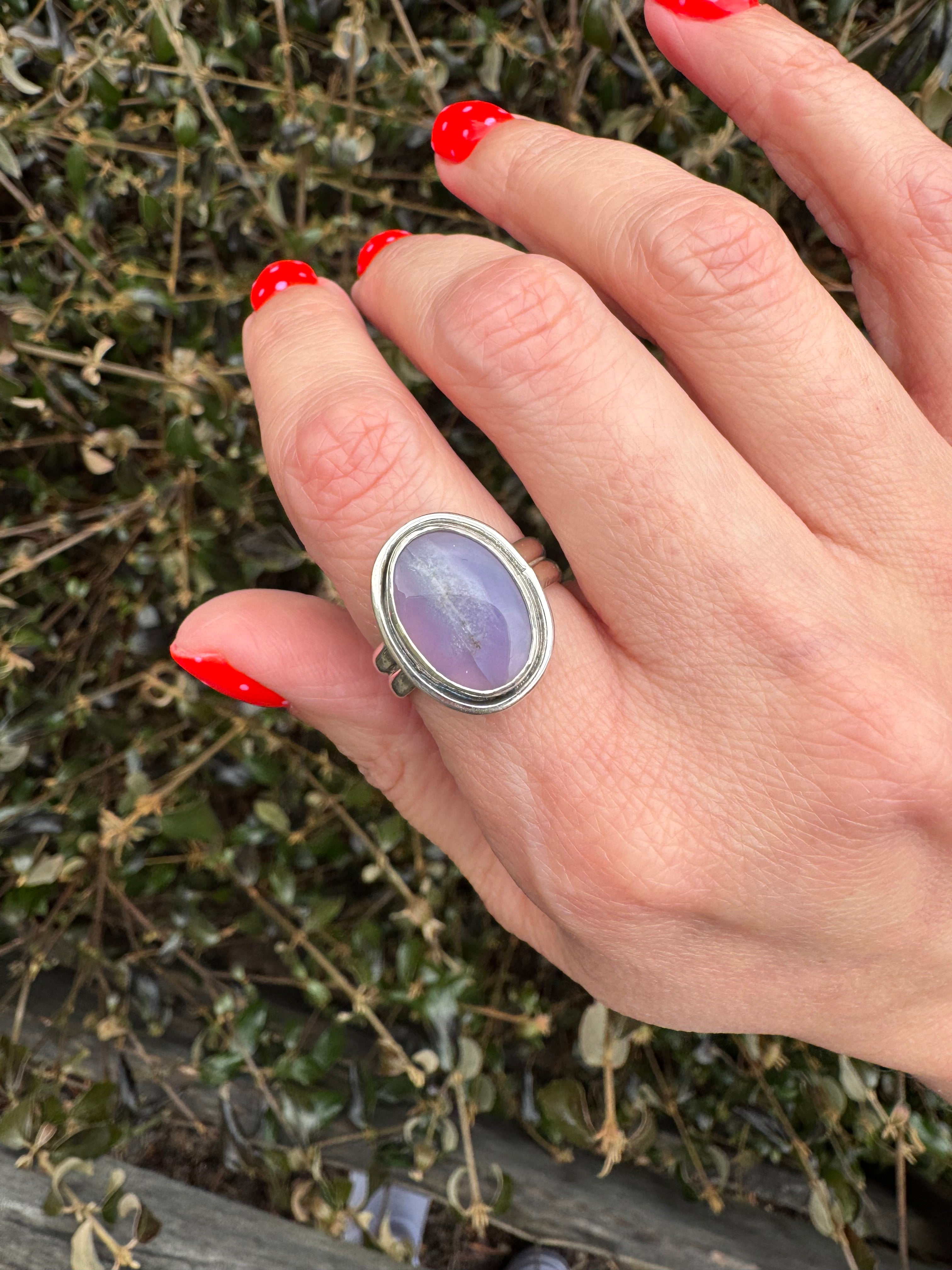 Holley Blue Oval Ring (Size 8.5/9)