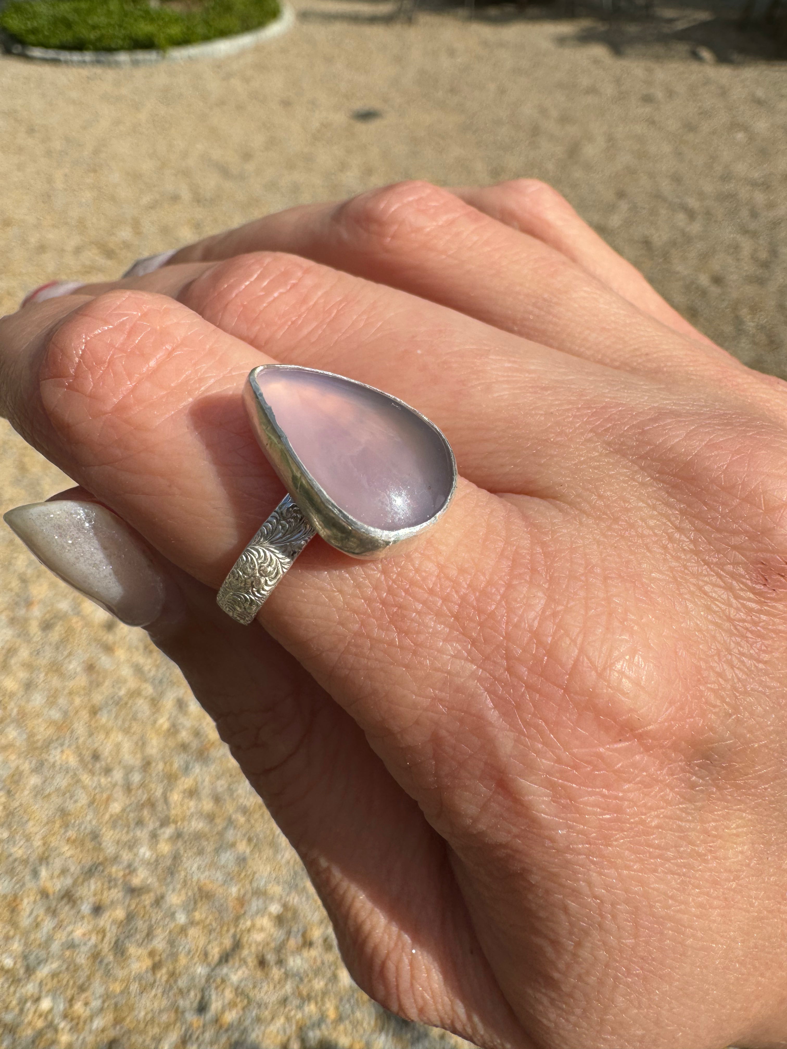 Holley Blue Ring (teardrop) Size 8/8.25