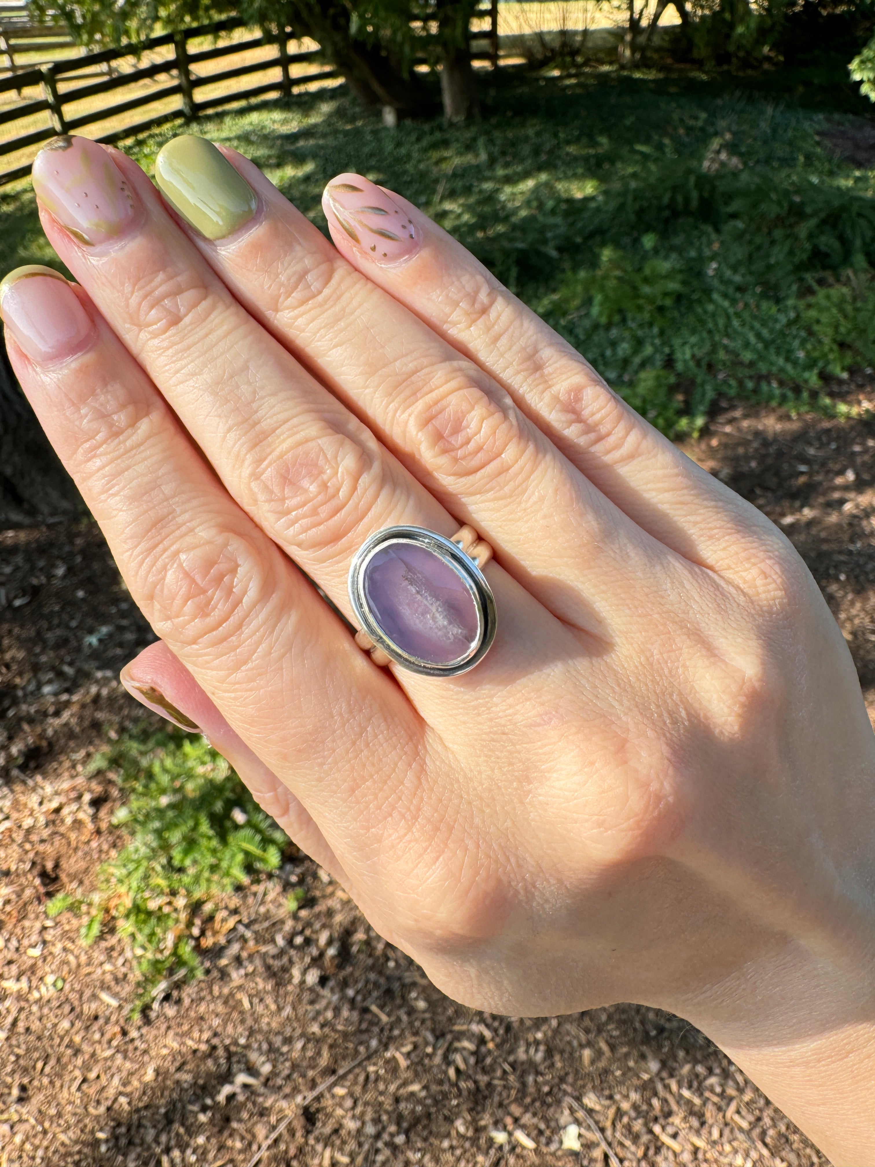 Holley Blue Oval Ring (Size 8.5/9)