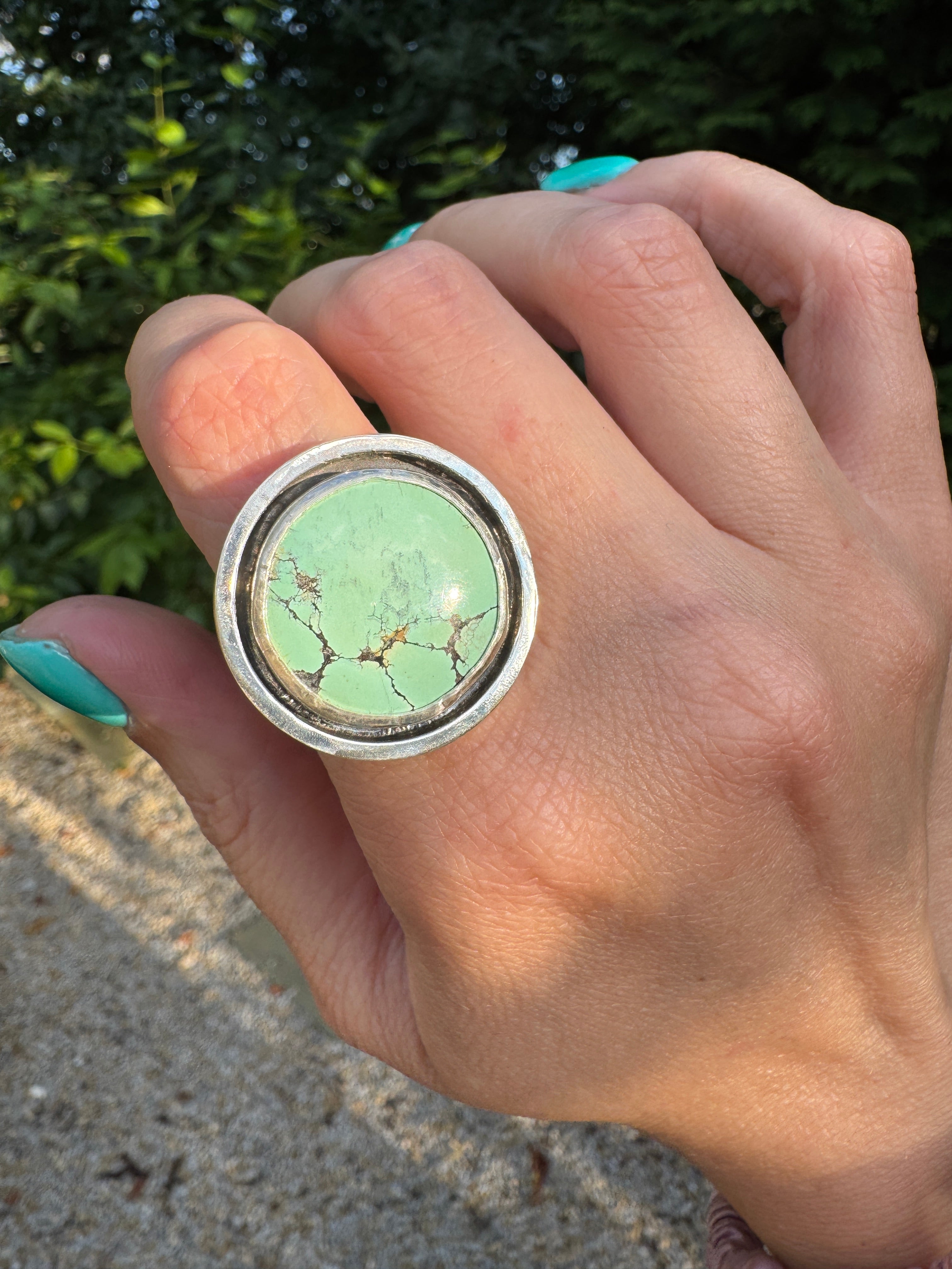 Turquoise Banded Ring (Size 8)