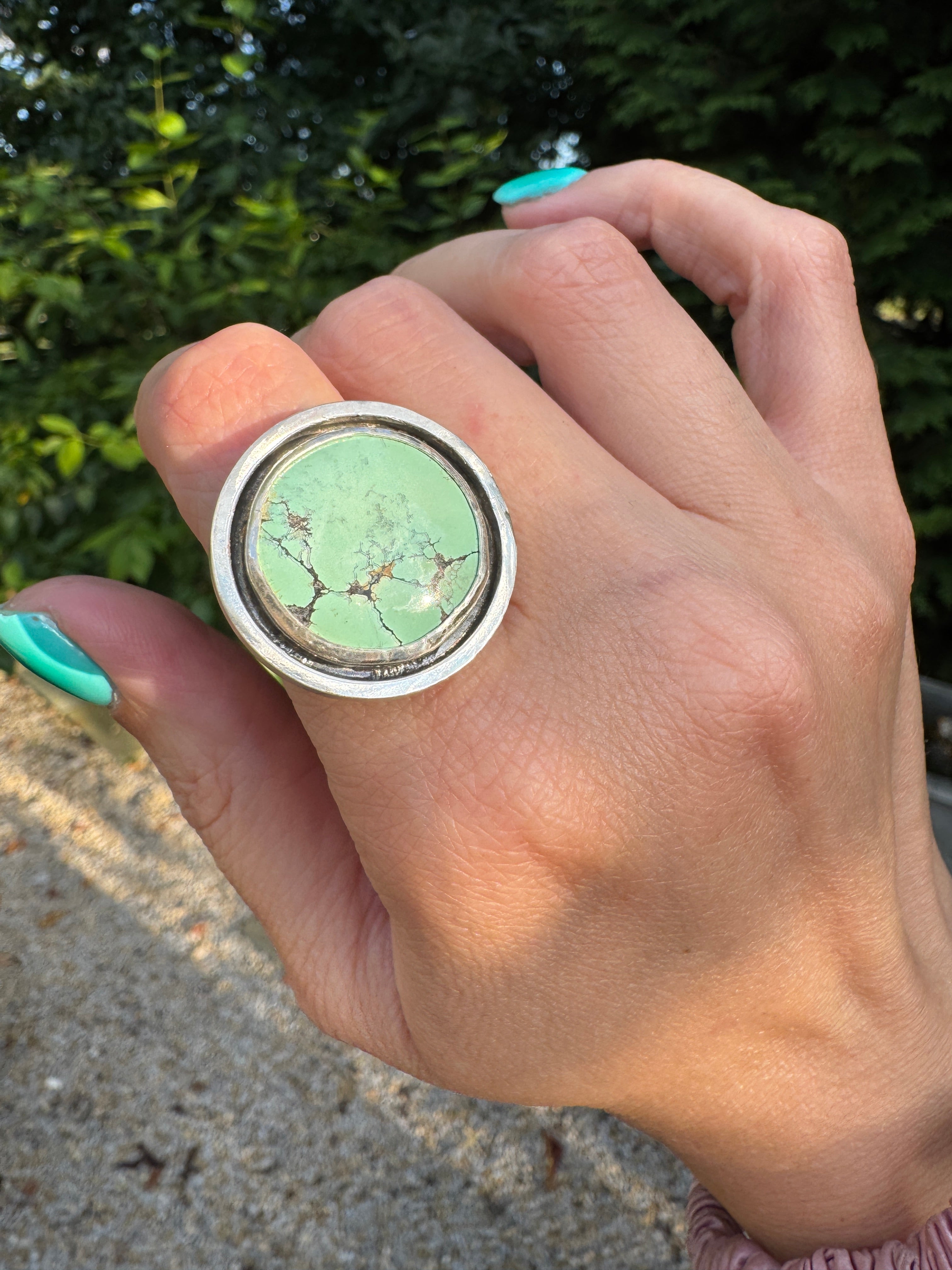 Turquoise Banded Ring (Size 8)