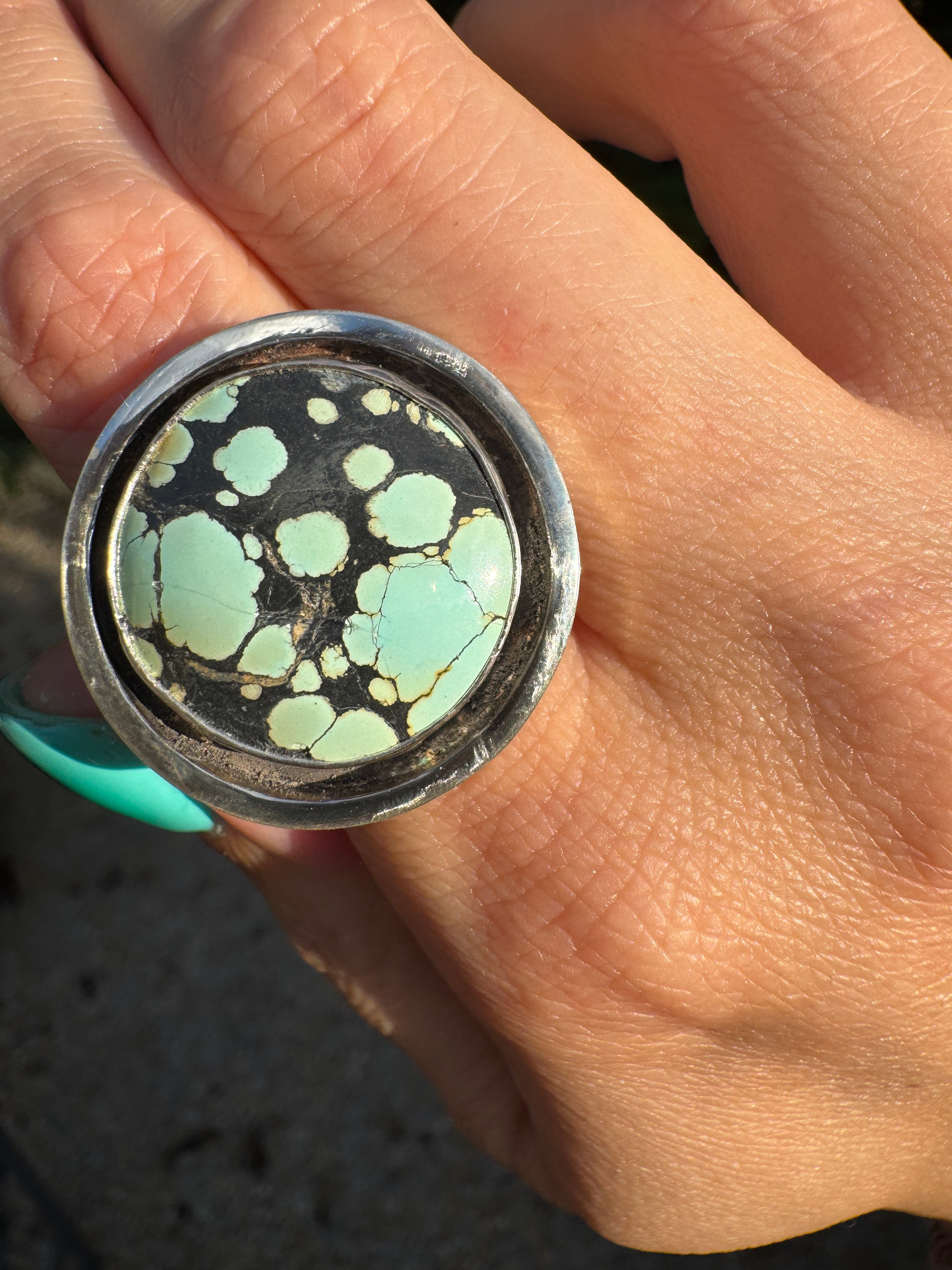 Turquoise Banded Ring (Size 8.5)