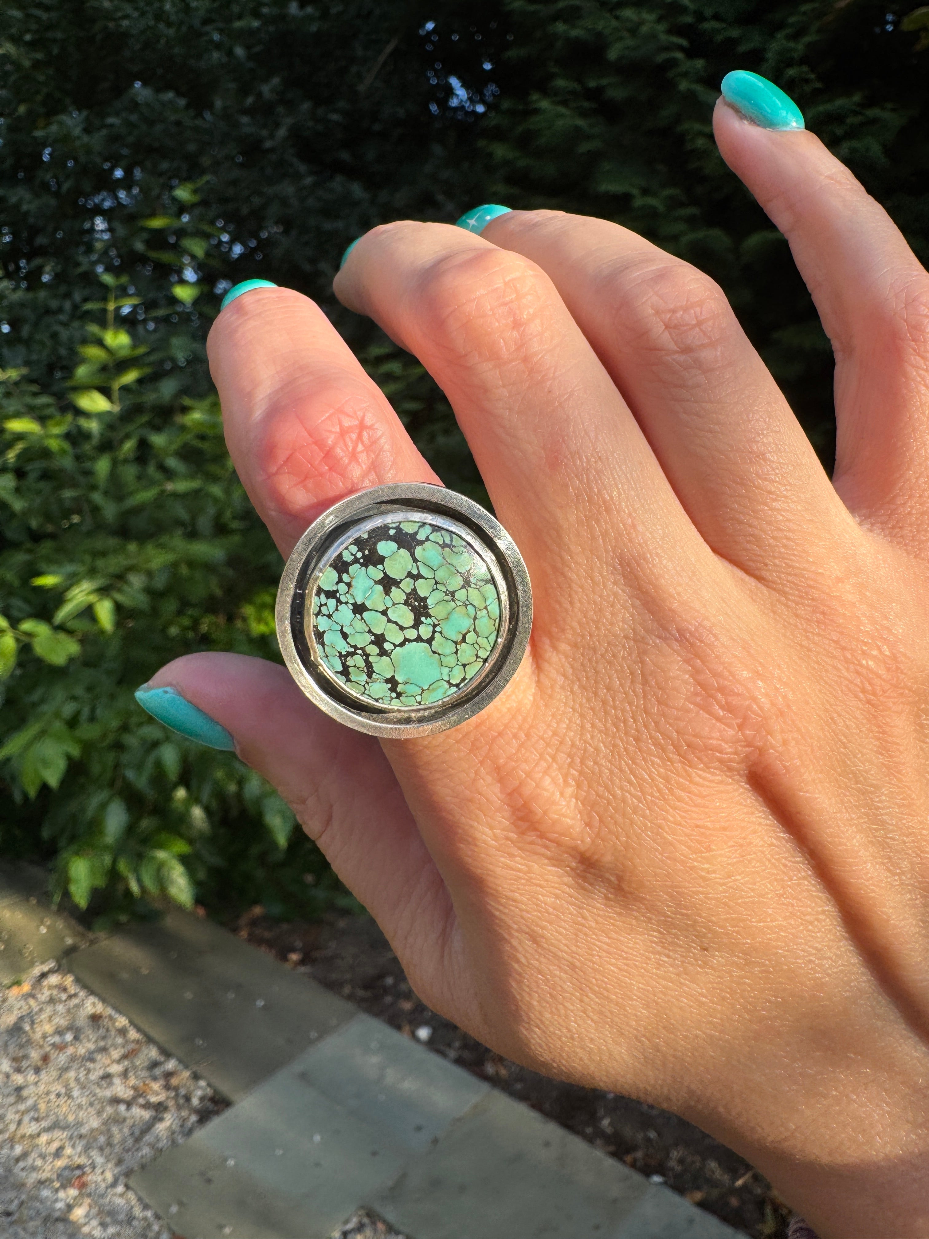 Turquoise Banded Ring (Size 7)