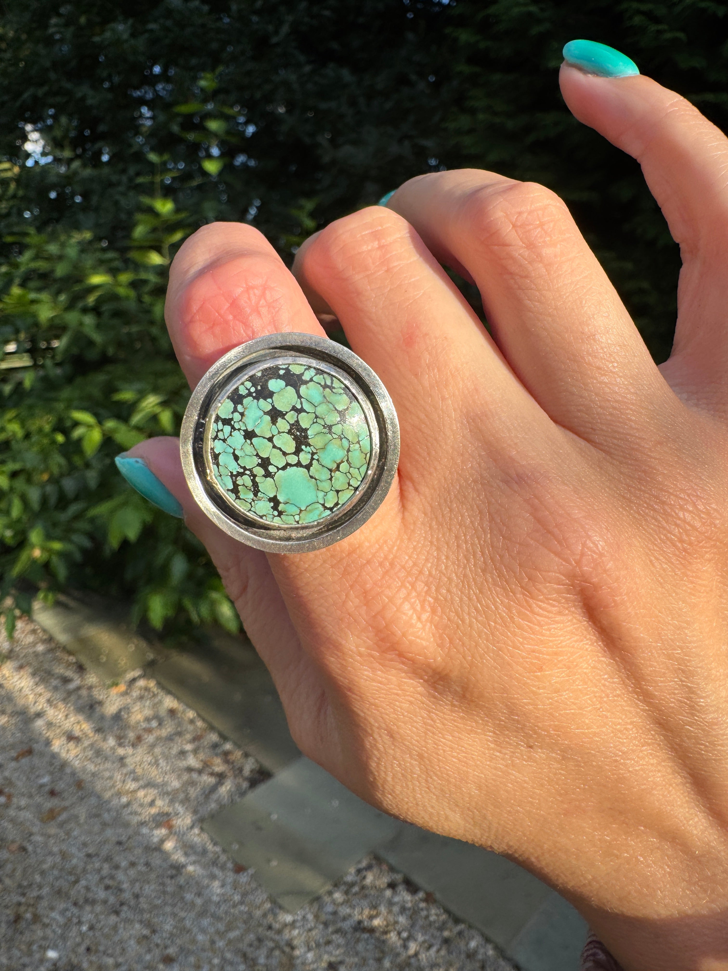 Turquoise Banded Ring (Size 7)