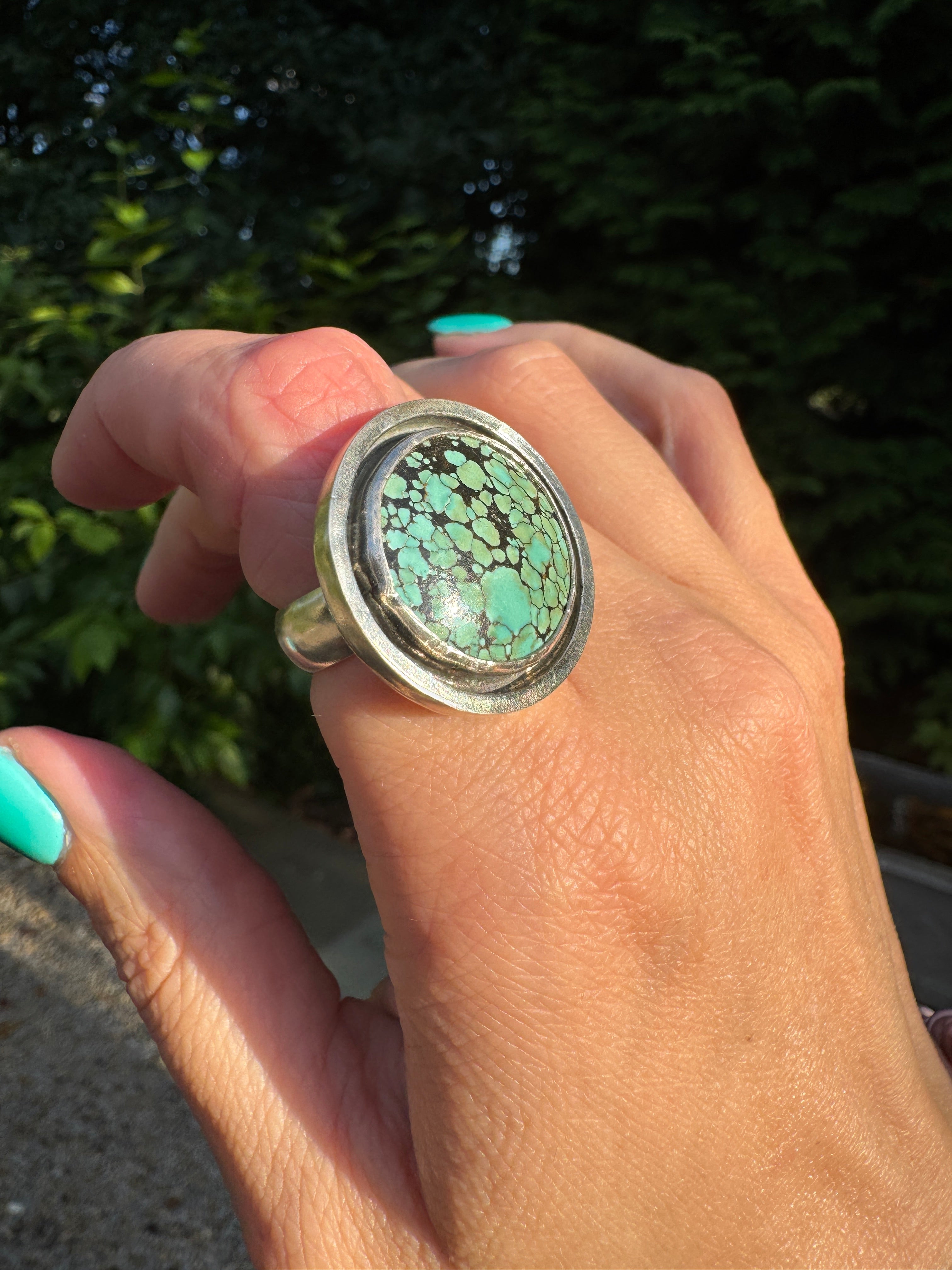 Turquoise Banded Ring (Size 7)