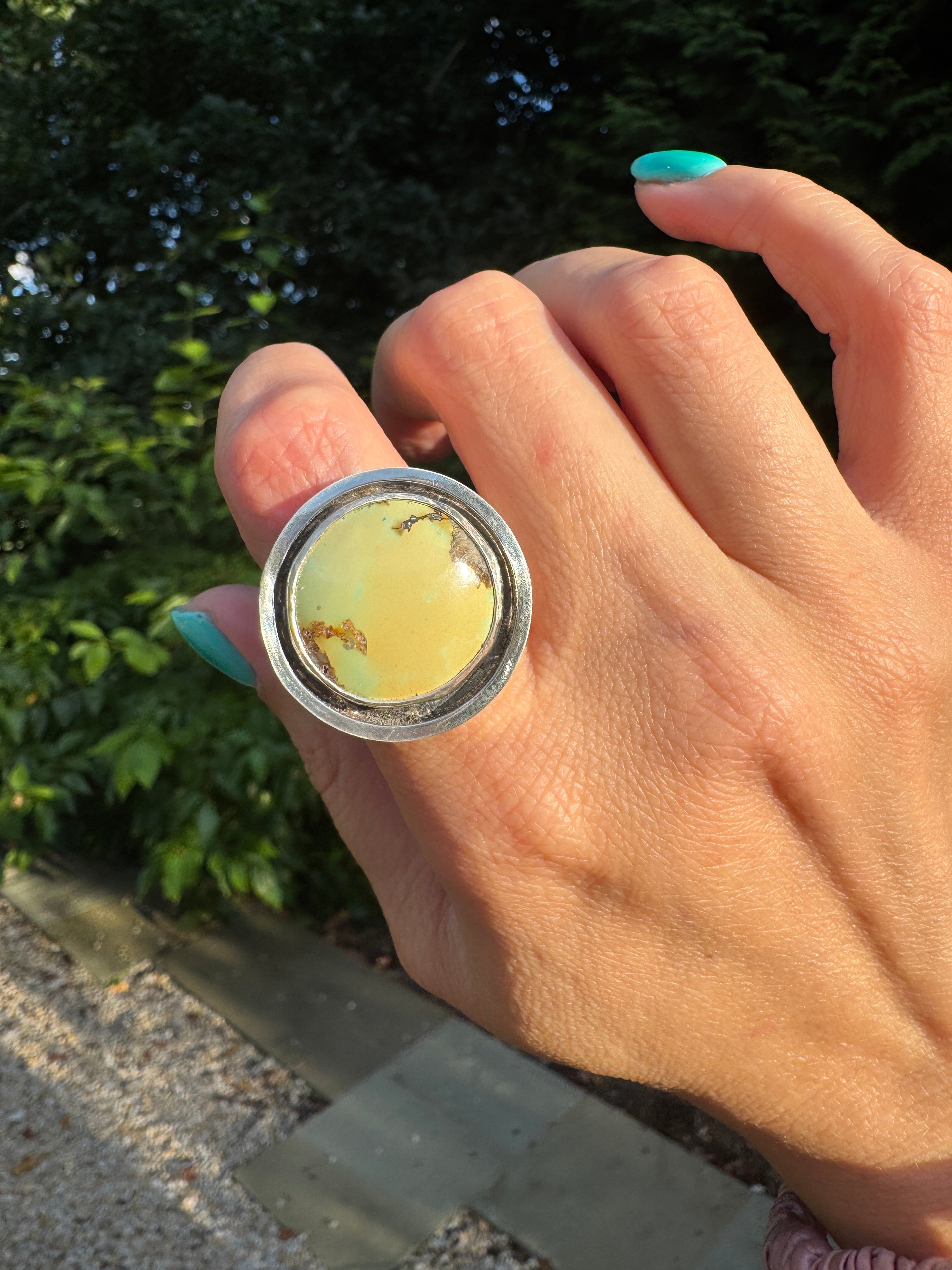 Turquoise Banded Ring (Size 7.5)