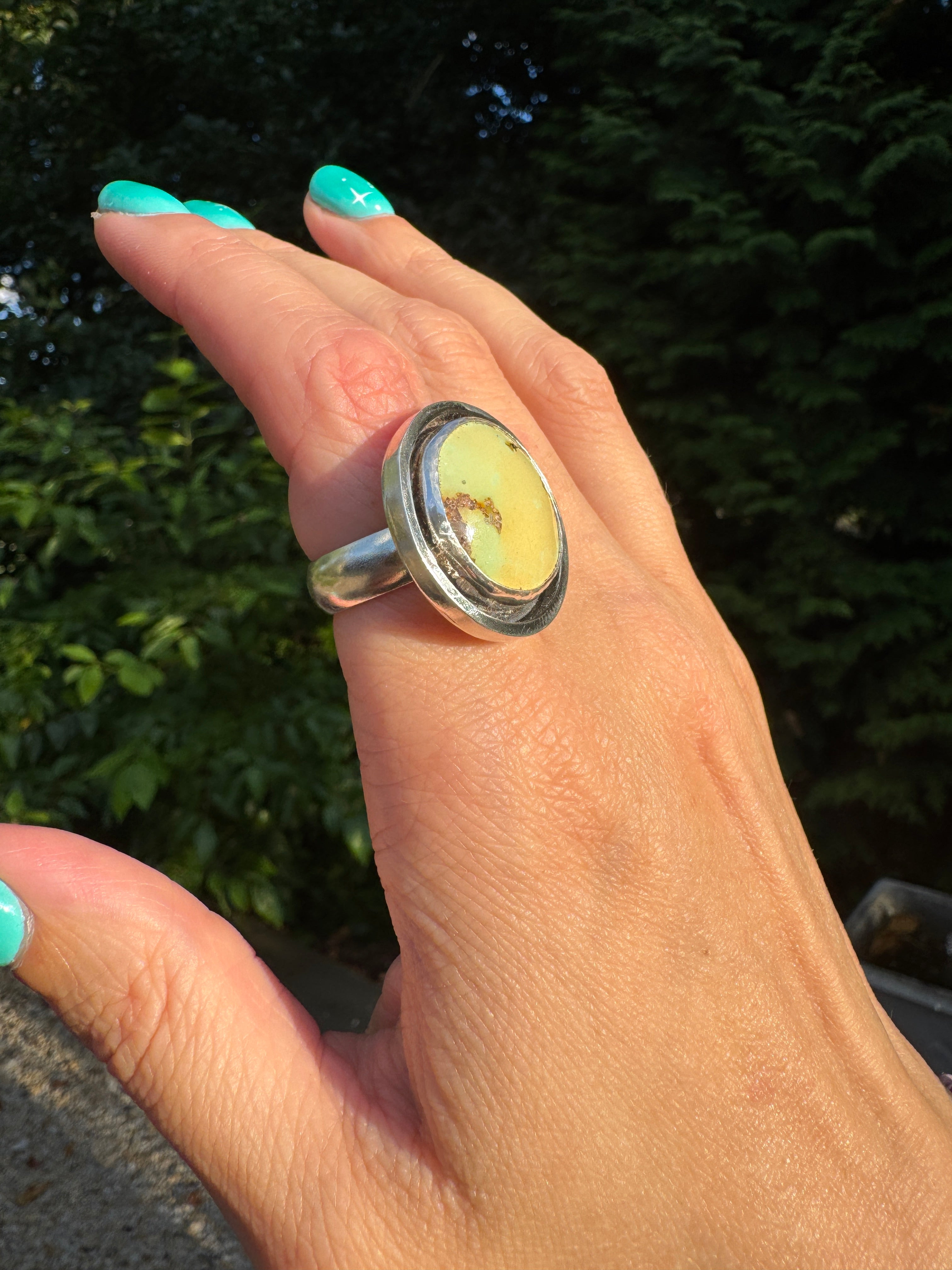 Turquoise Banded Ring (Size 7.5)