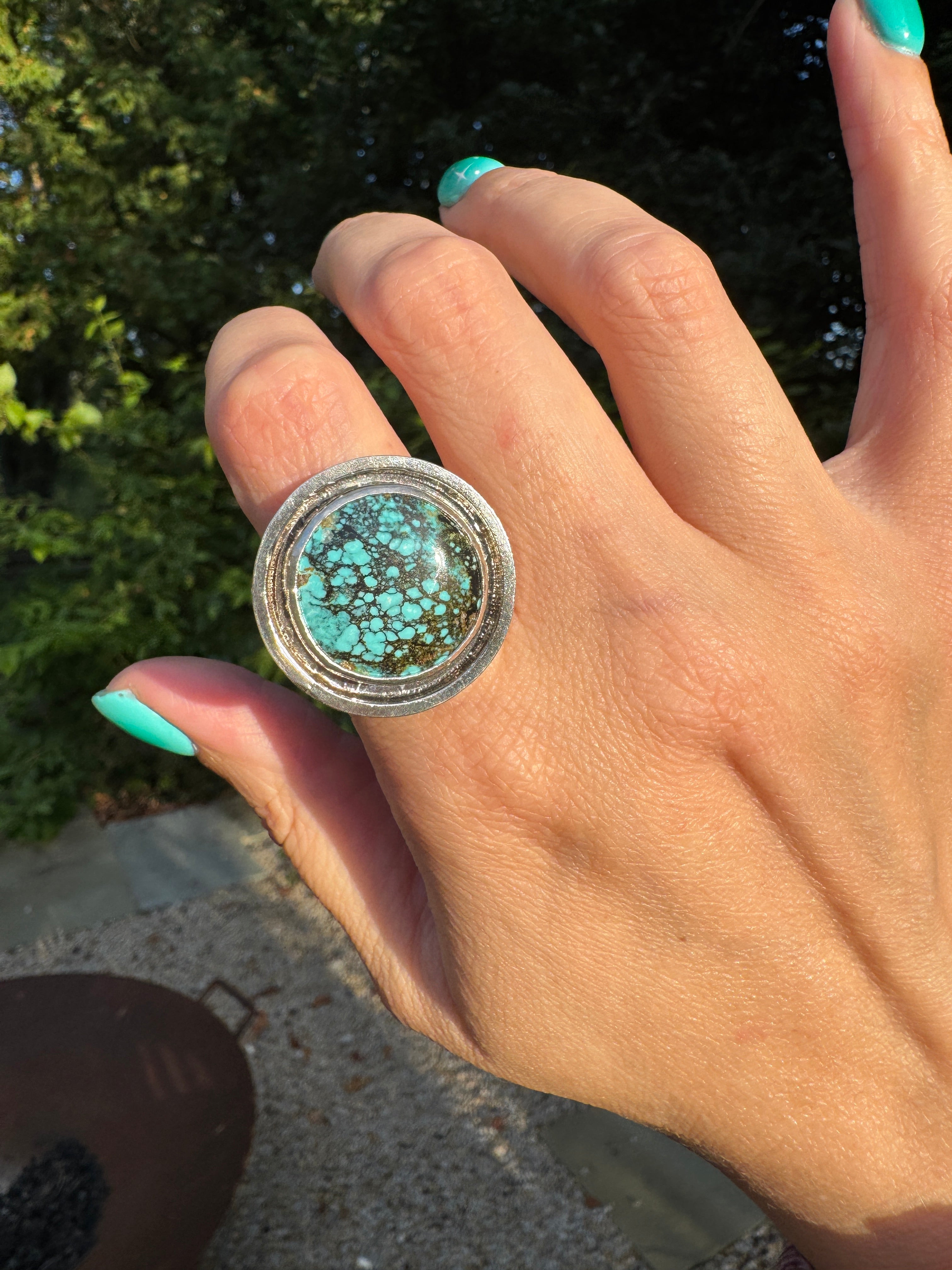Turquoise Banded Ring (Size 8.5)