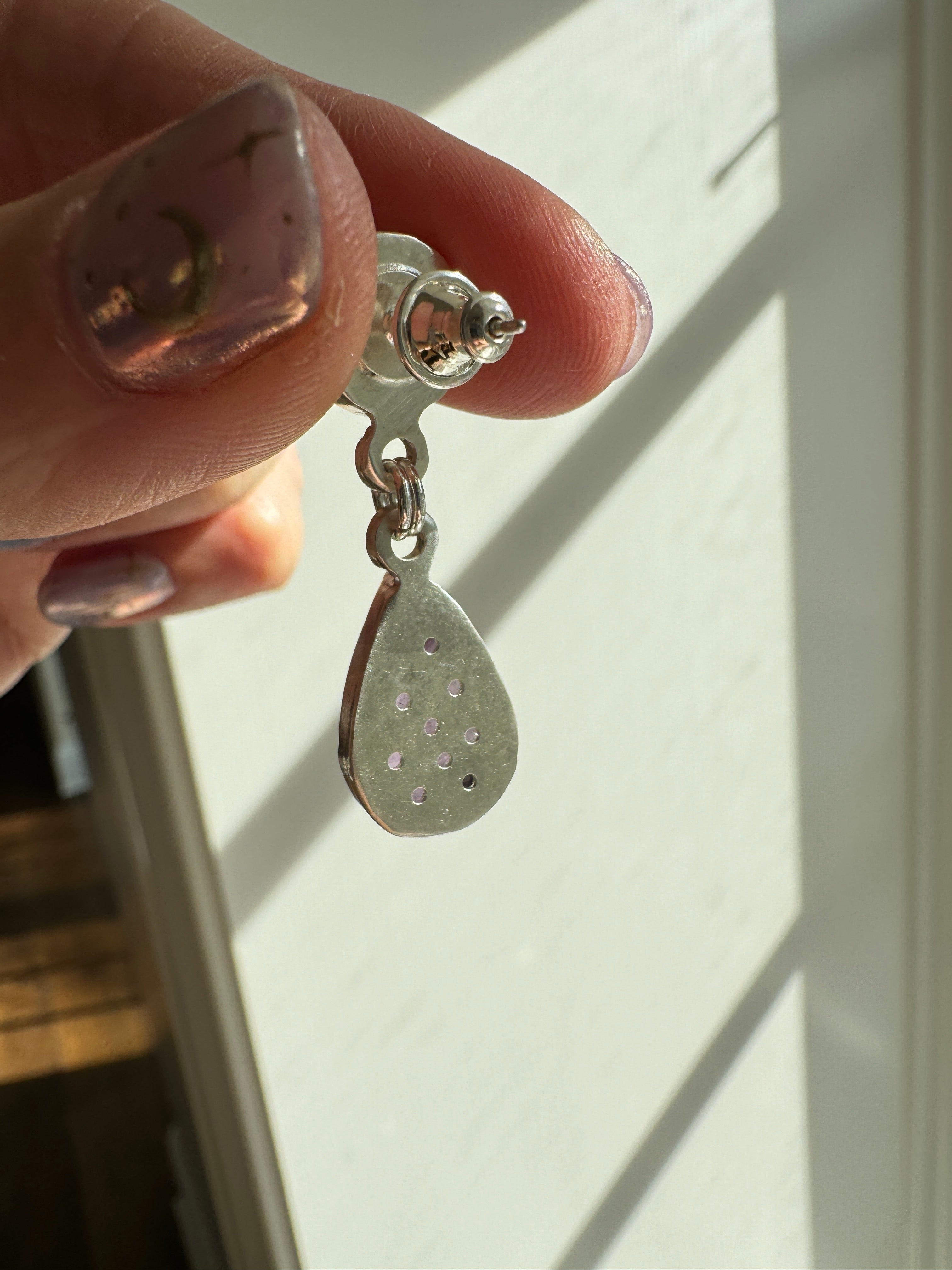 Amethyst with Kyocera Mosaic Studs