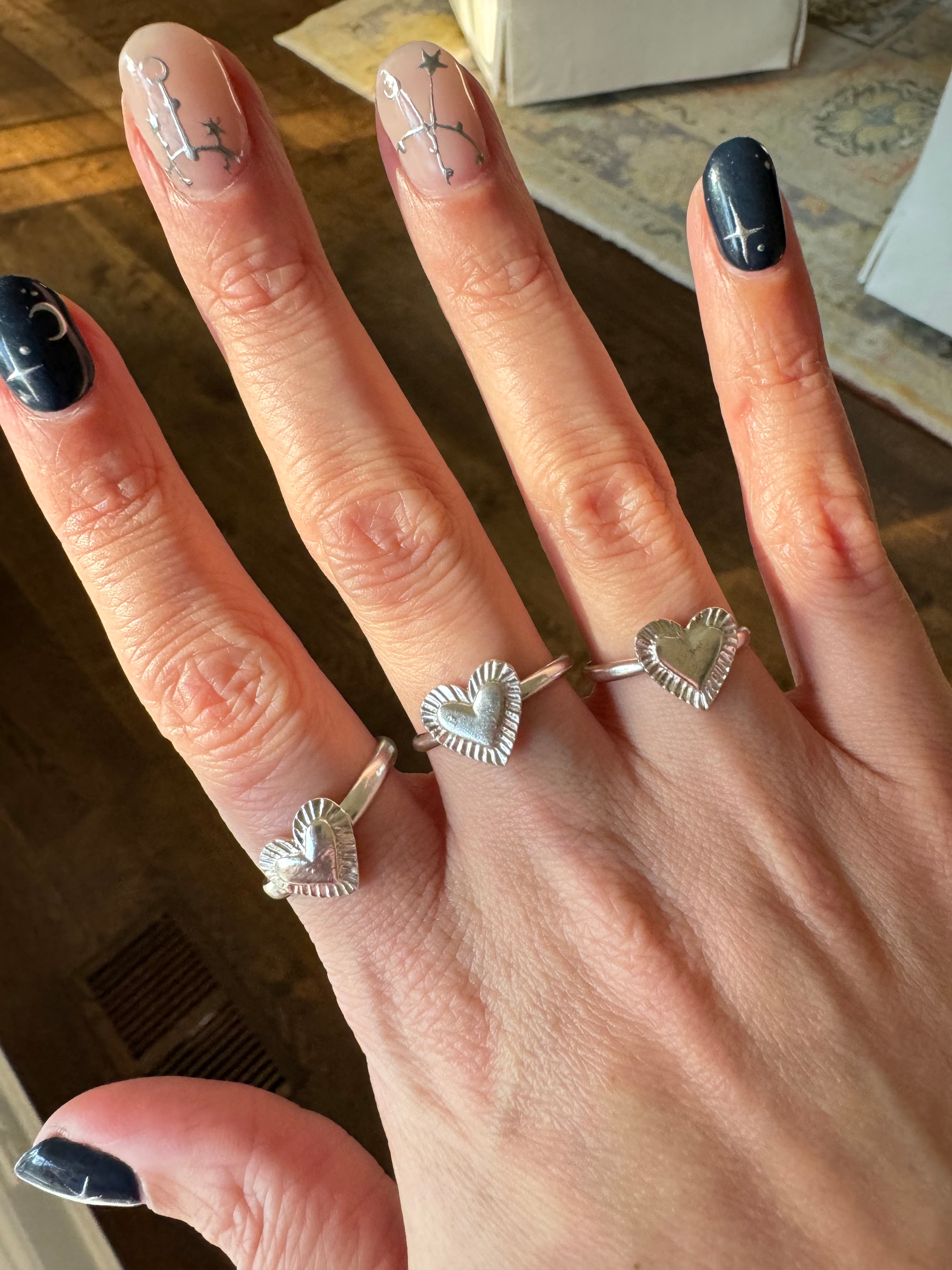 Ruffled Heart Ring