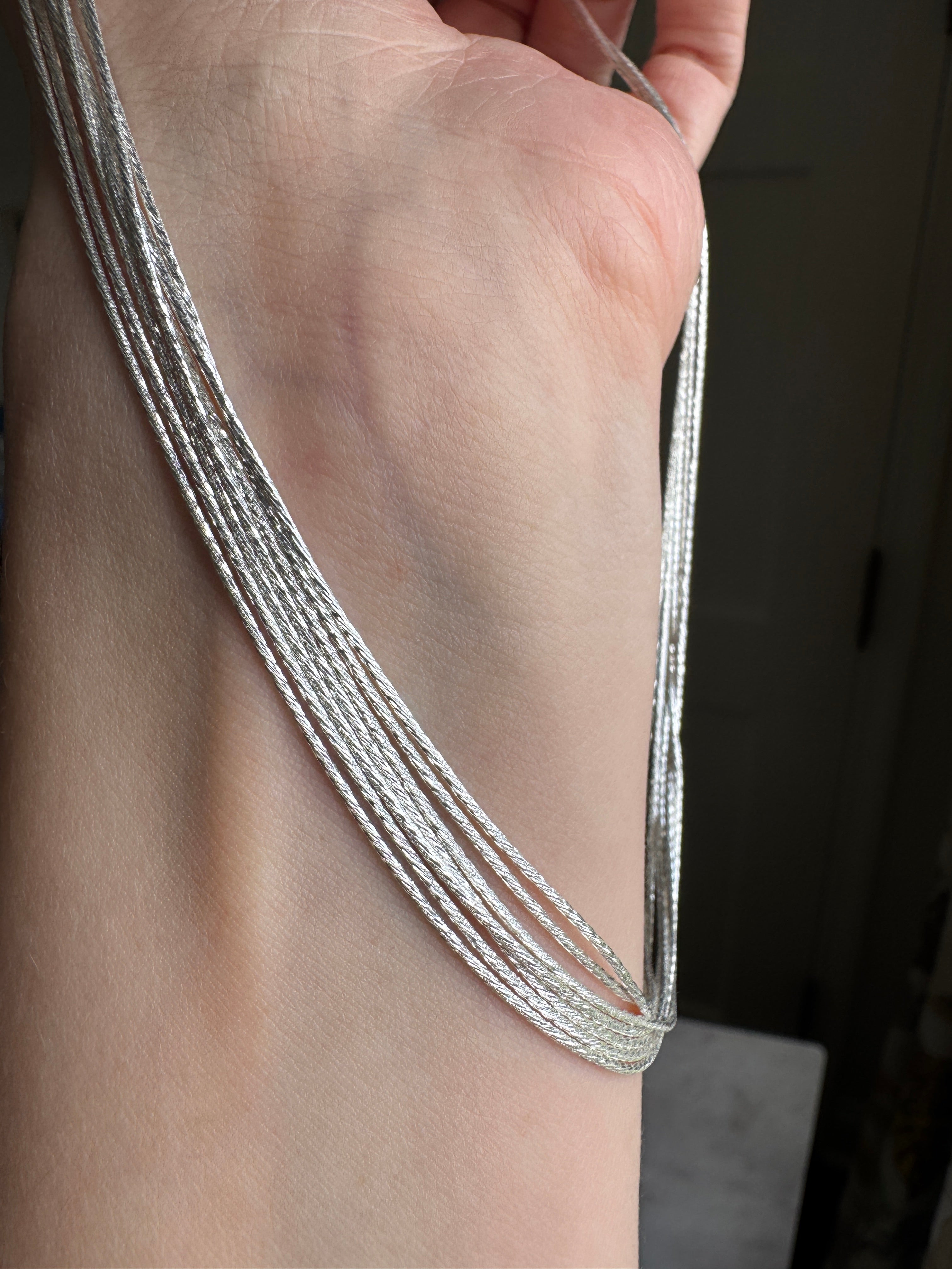 7-Strand Diamond Cut Snake Chain (18")