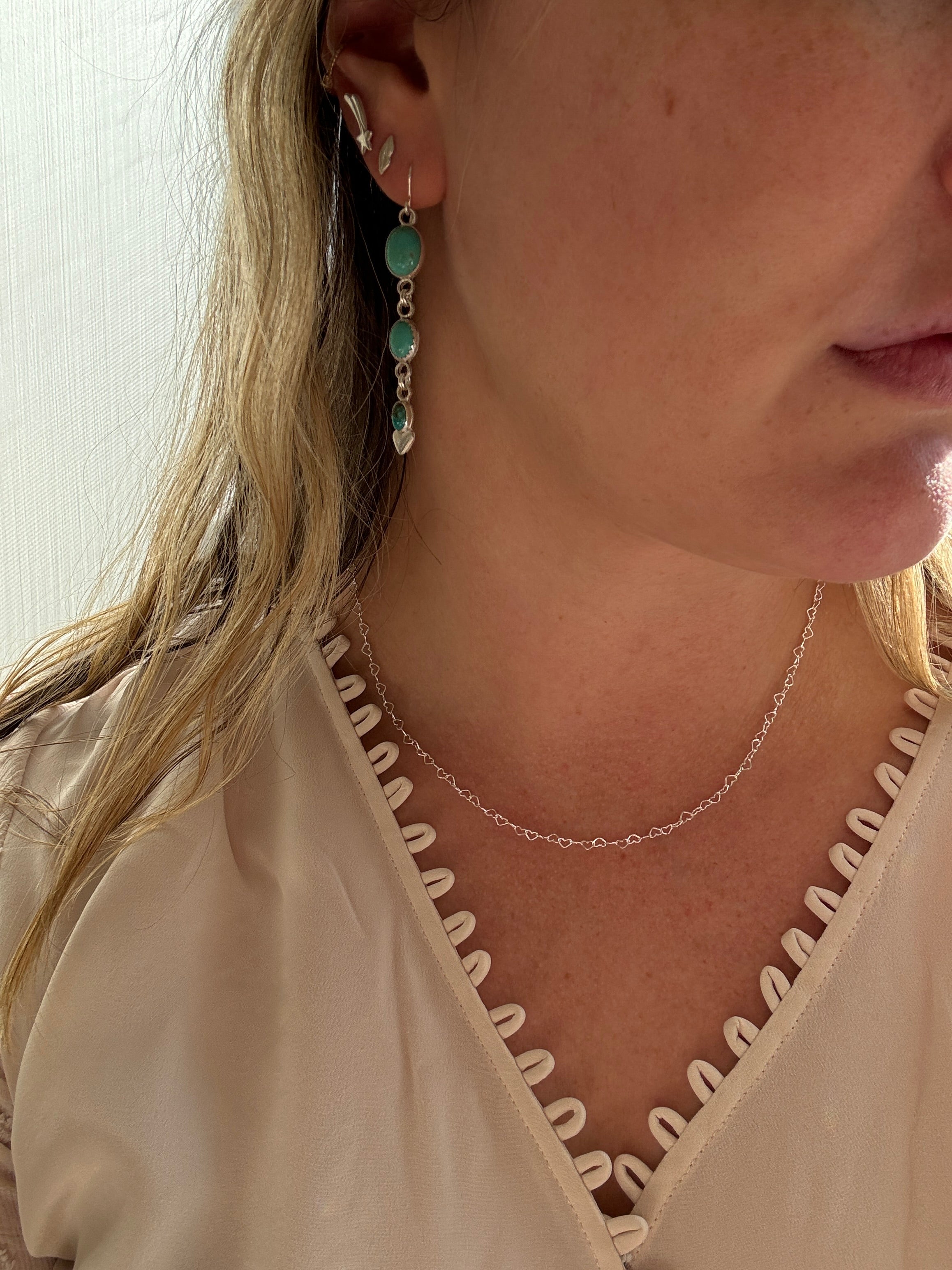 Sterling Silver Heart Chain Necklace