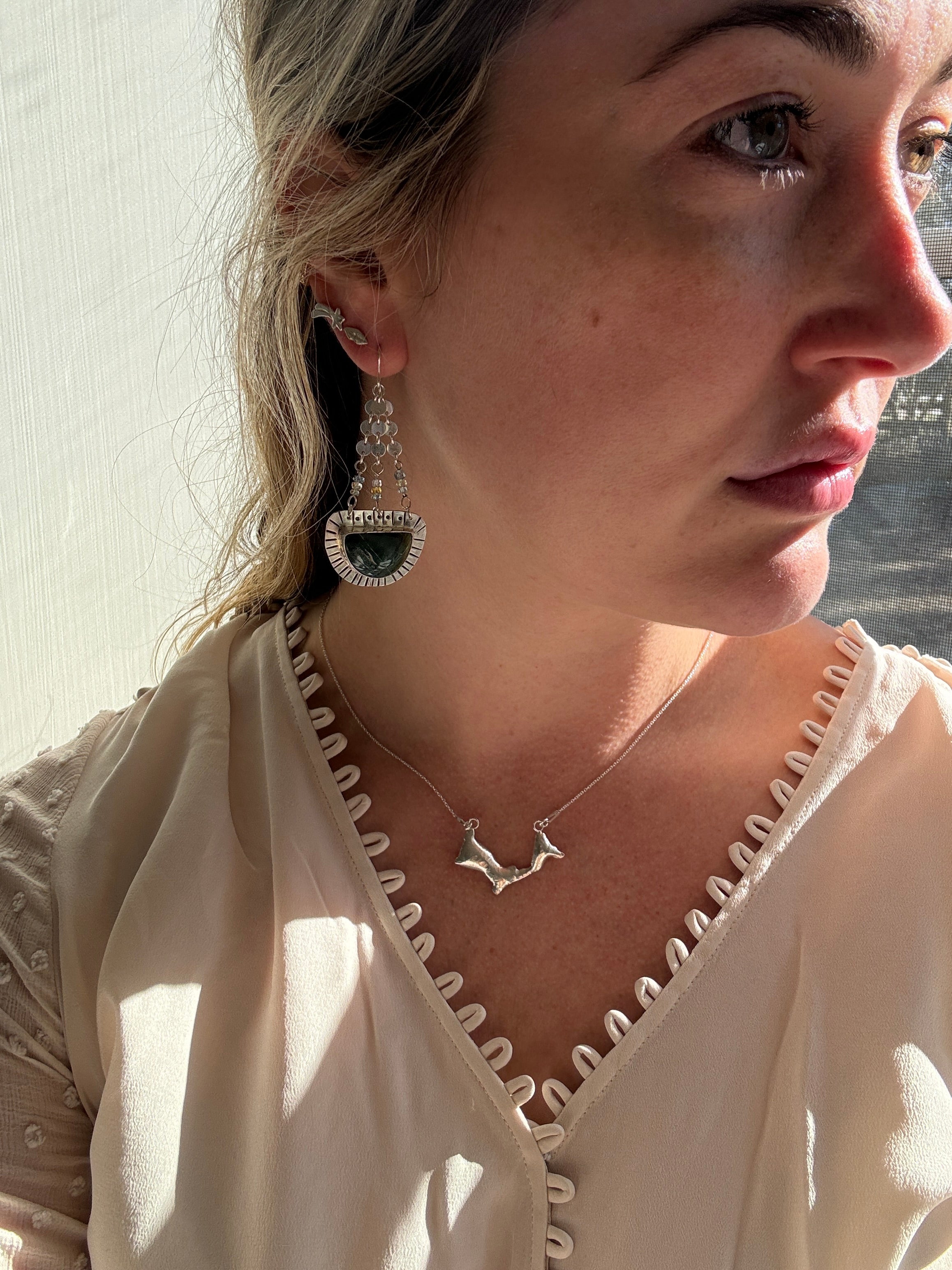 Sterling Silver Bar Reversible Necklace
