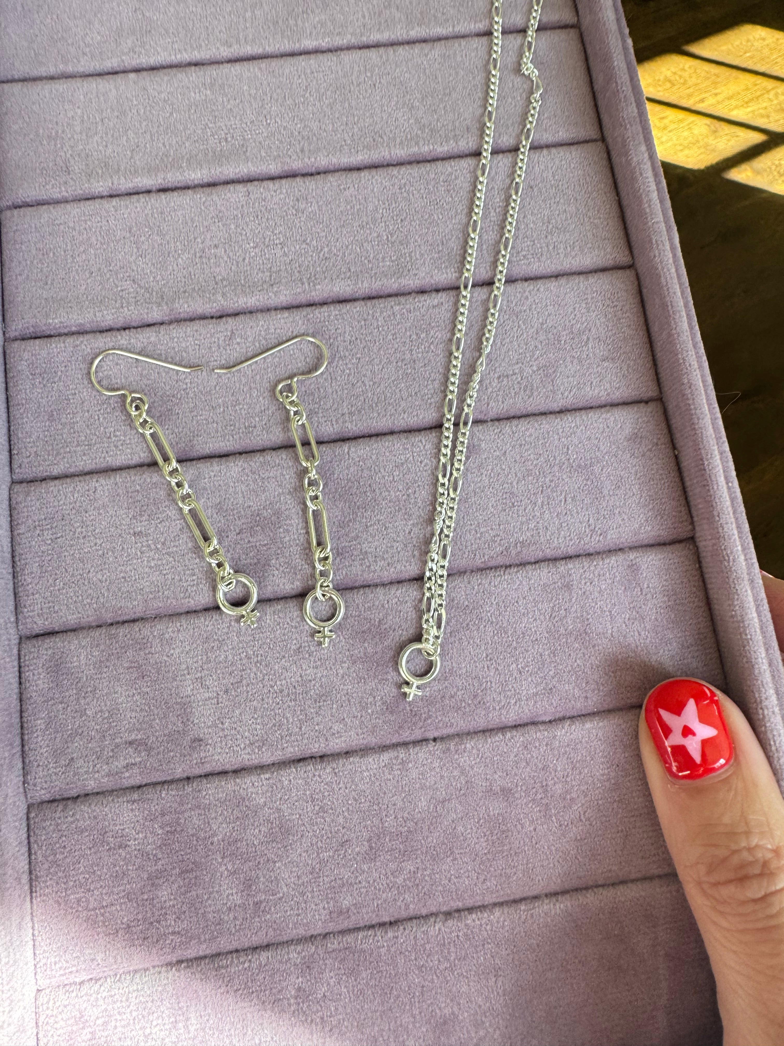 Carriage House Jewelry | F*ck the Patriarchy Chain Earrings