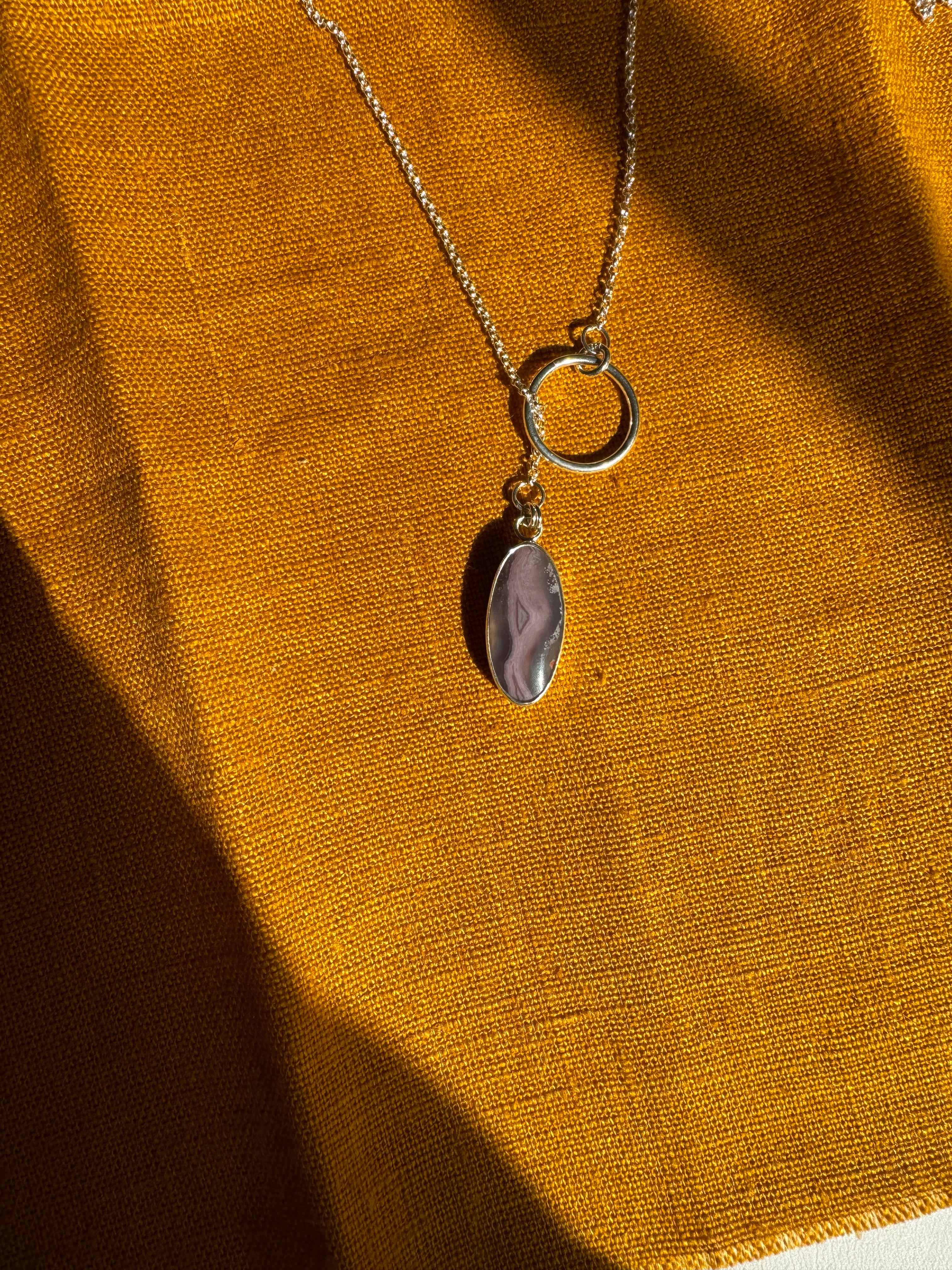 Purple Passion Agate Lariat Necklace
