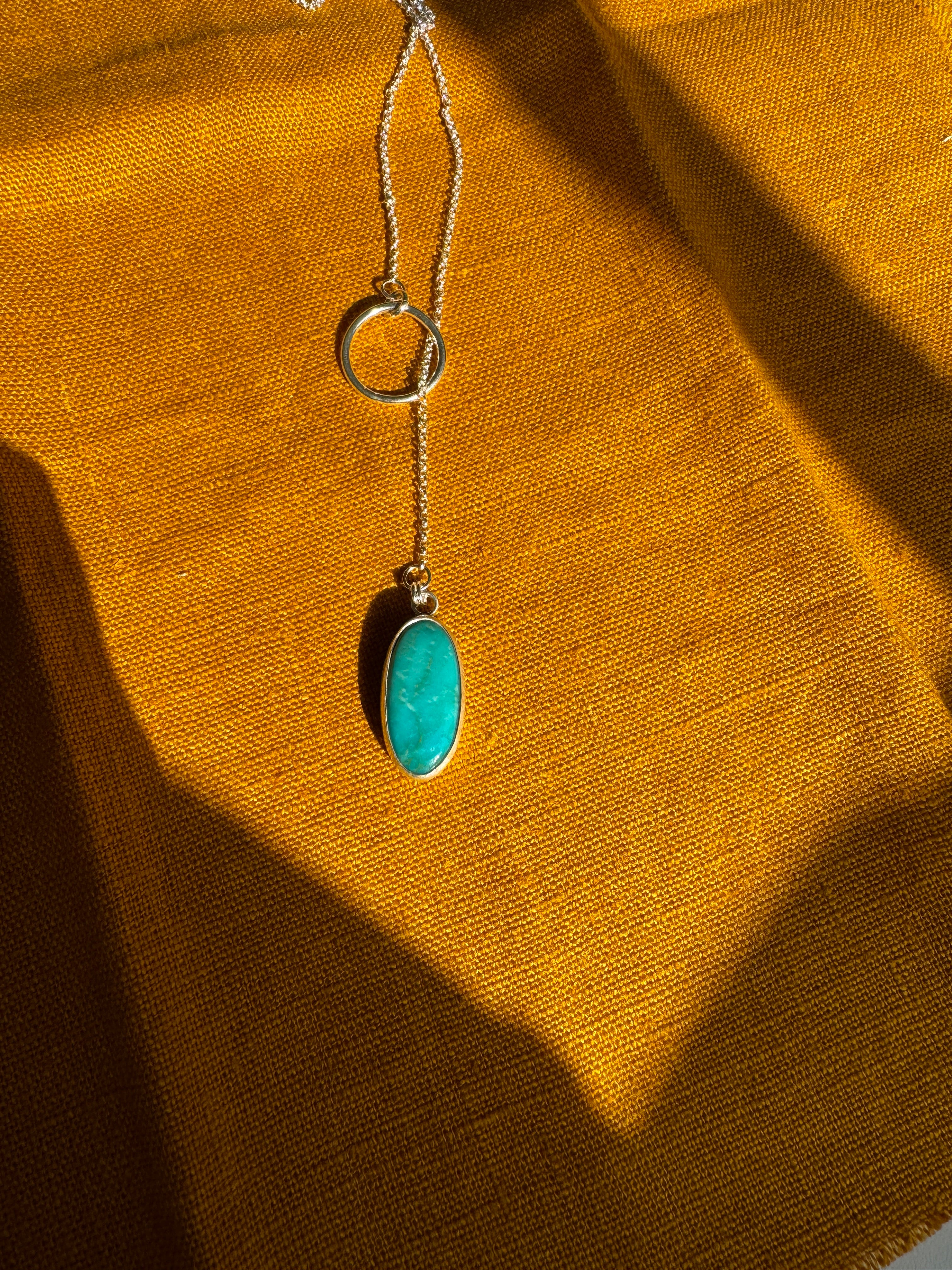 Turquoise Lariat Necklace