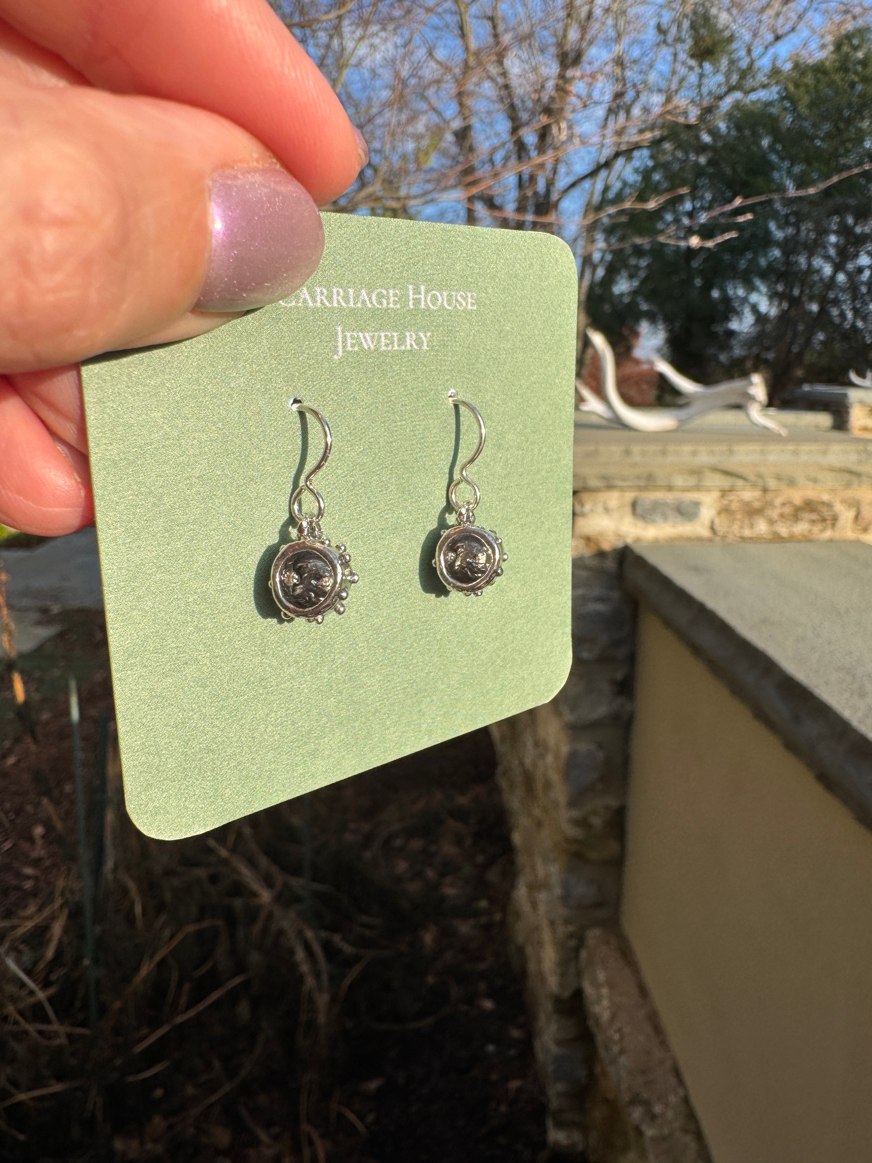 Sterling Silver Teacup Earrings