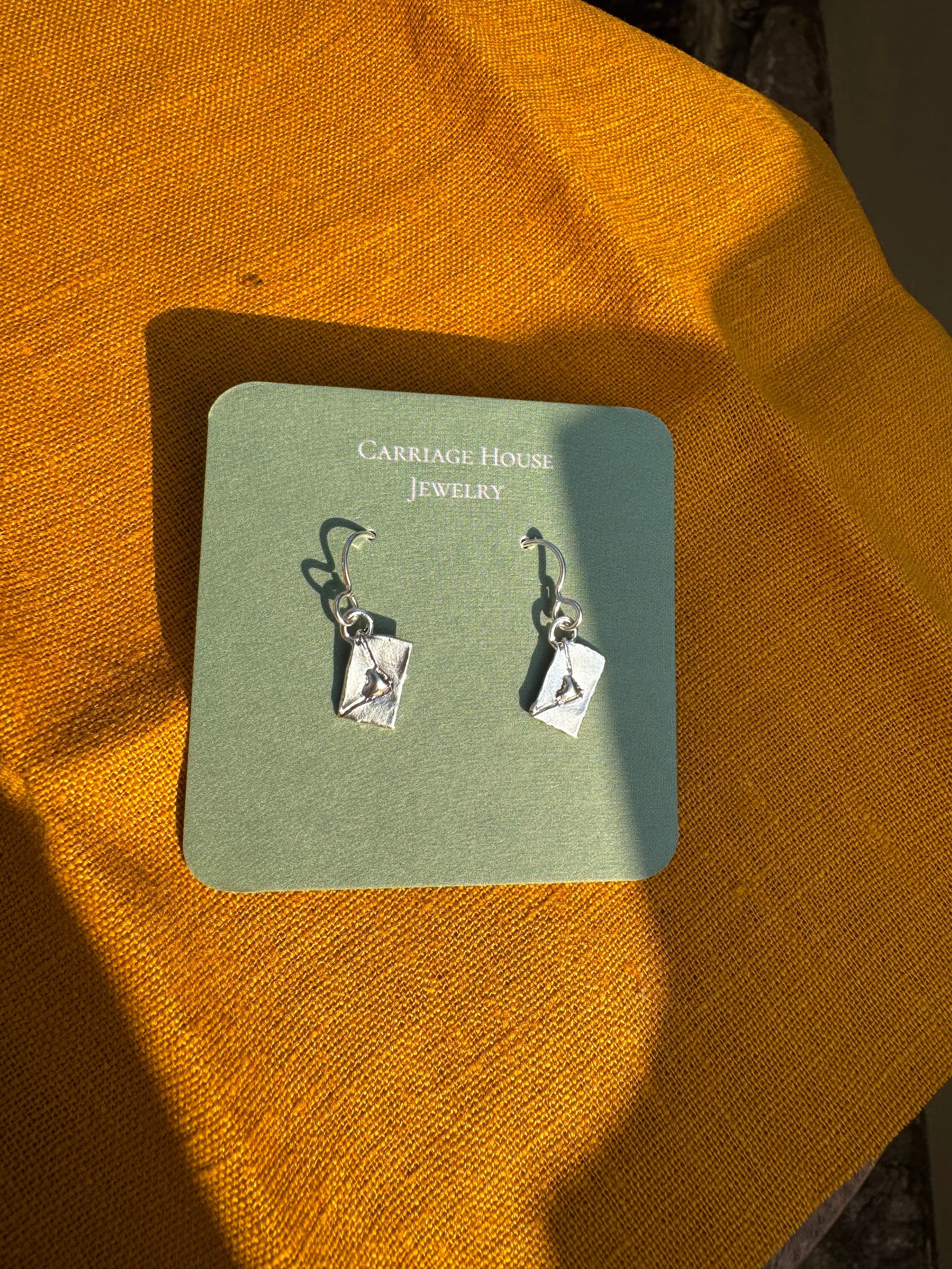 Sterling Silver Love Letter Earrings