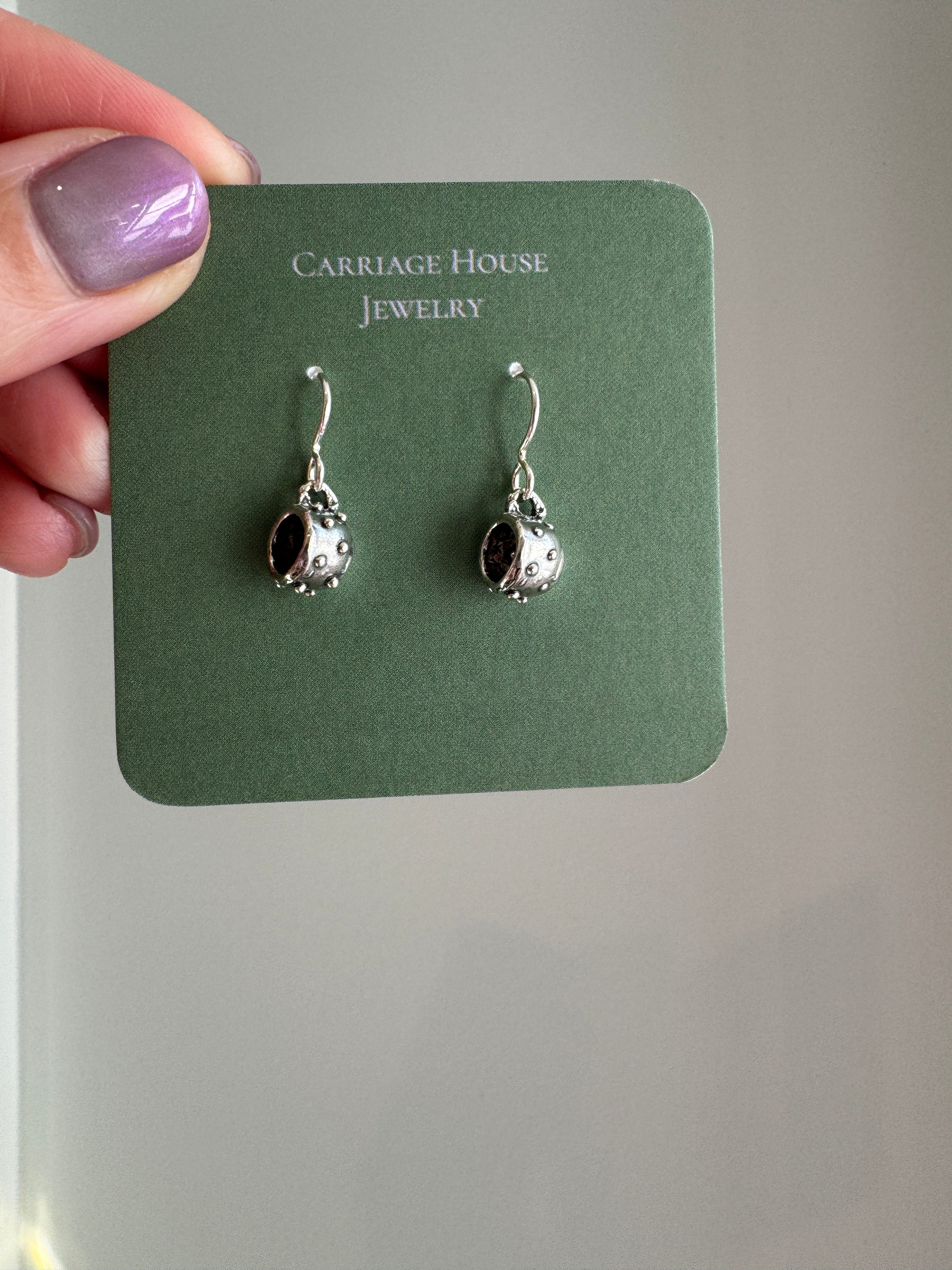 Sterling Silver Teacup Earrings