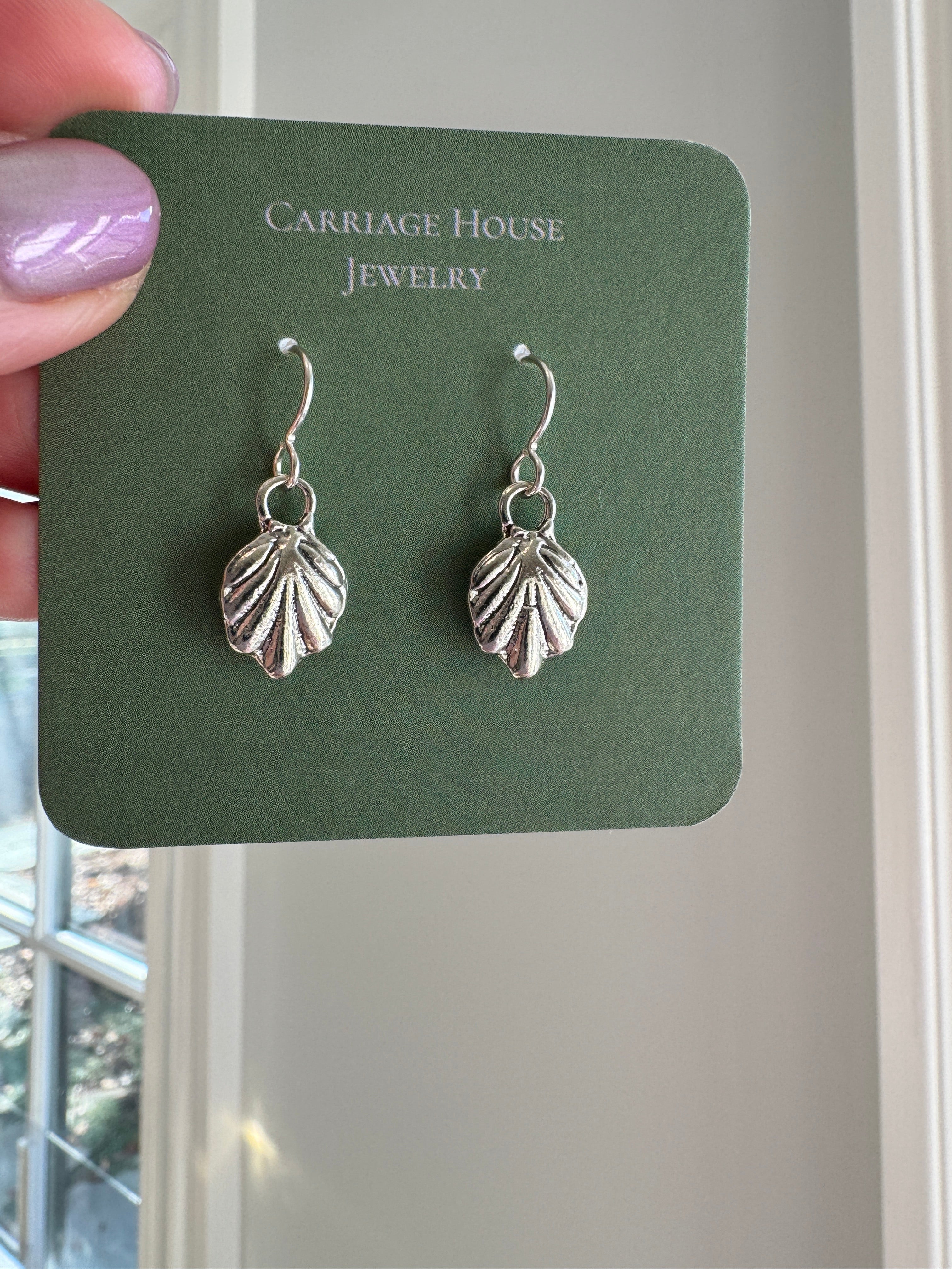Sterling Silver Leaf Earrings