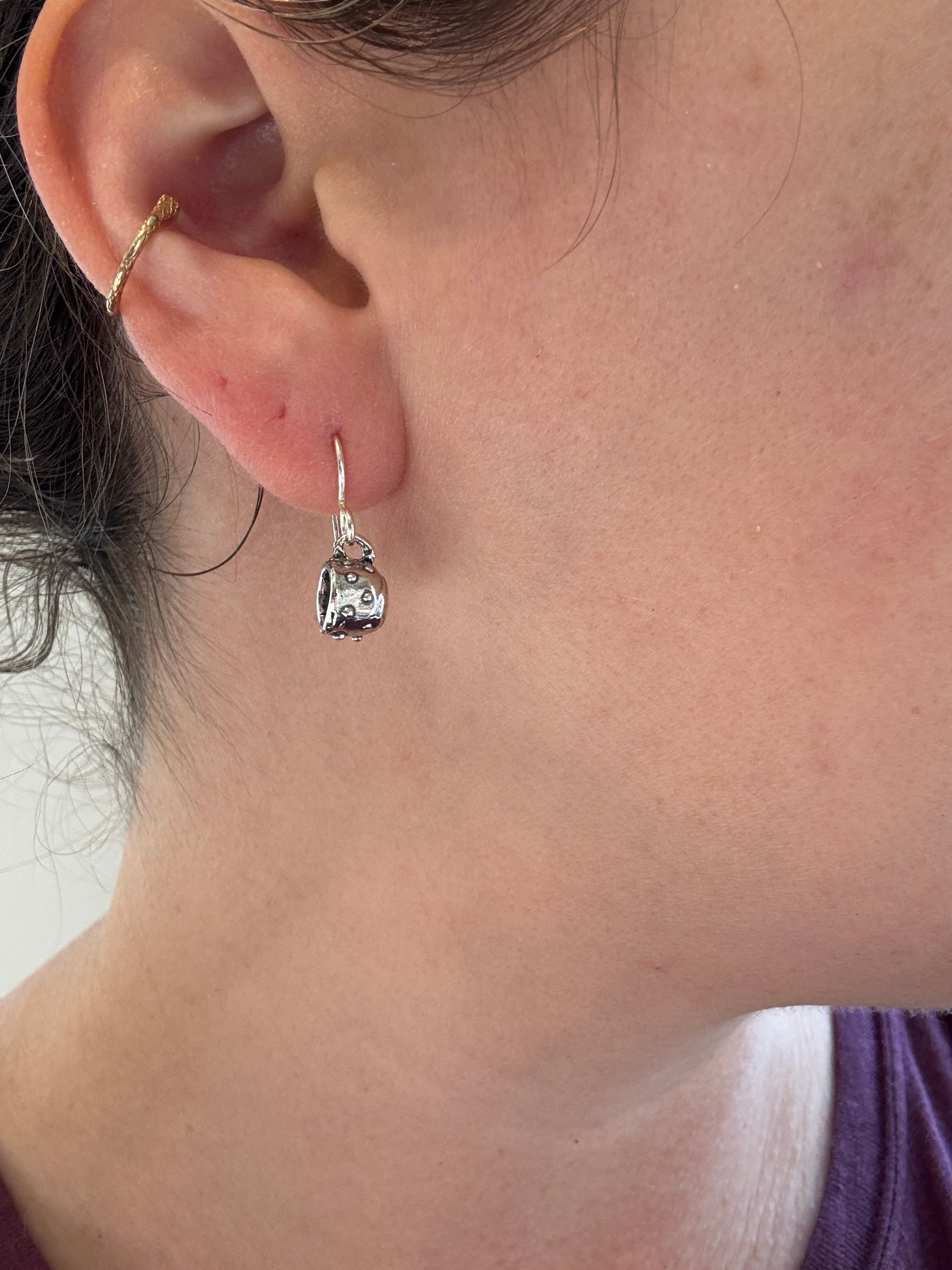 Sterling Silver Teacup Earrings