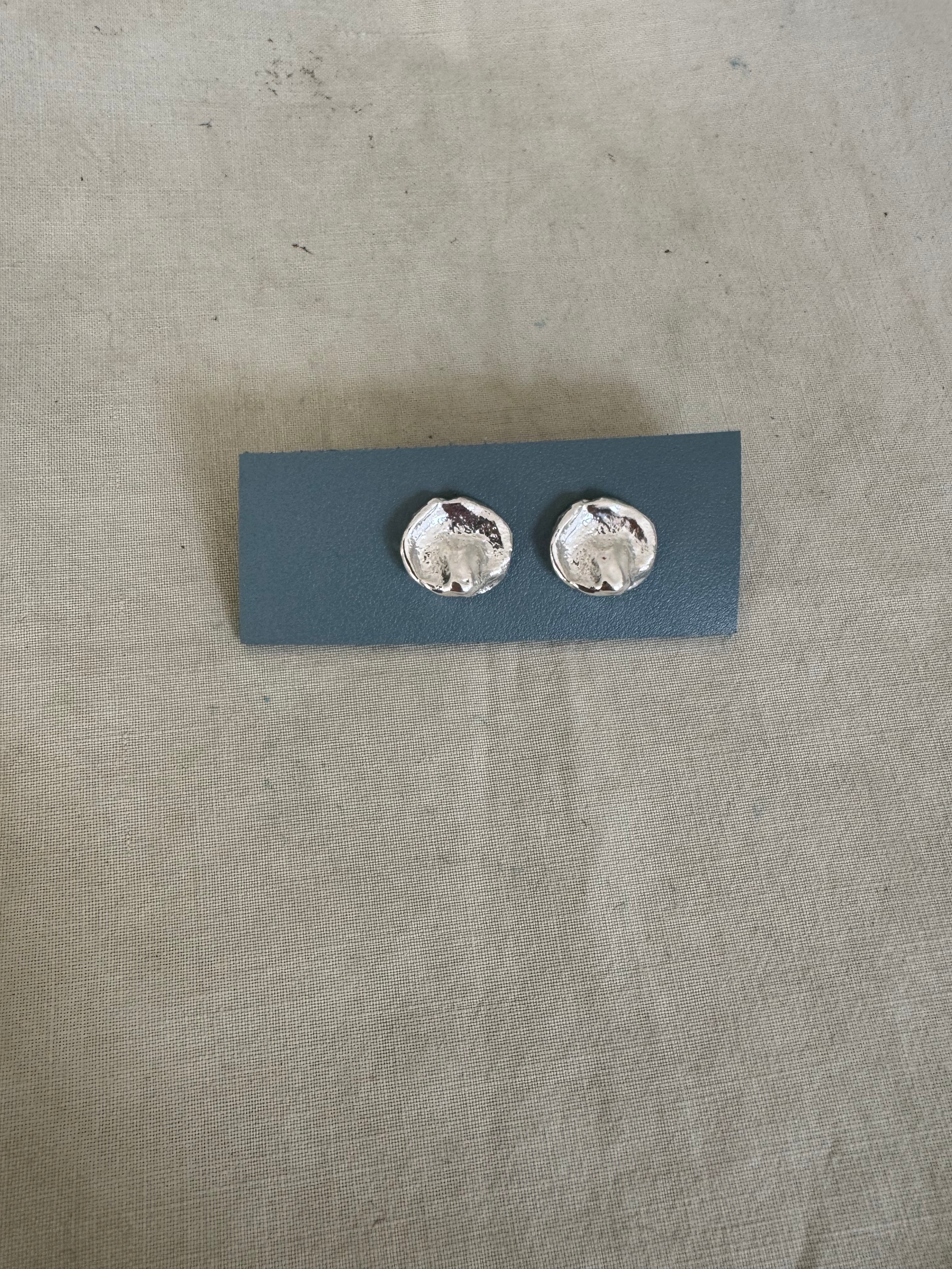 Sterling Silver Water Cast Studs (large)