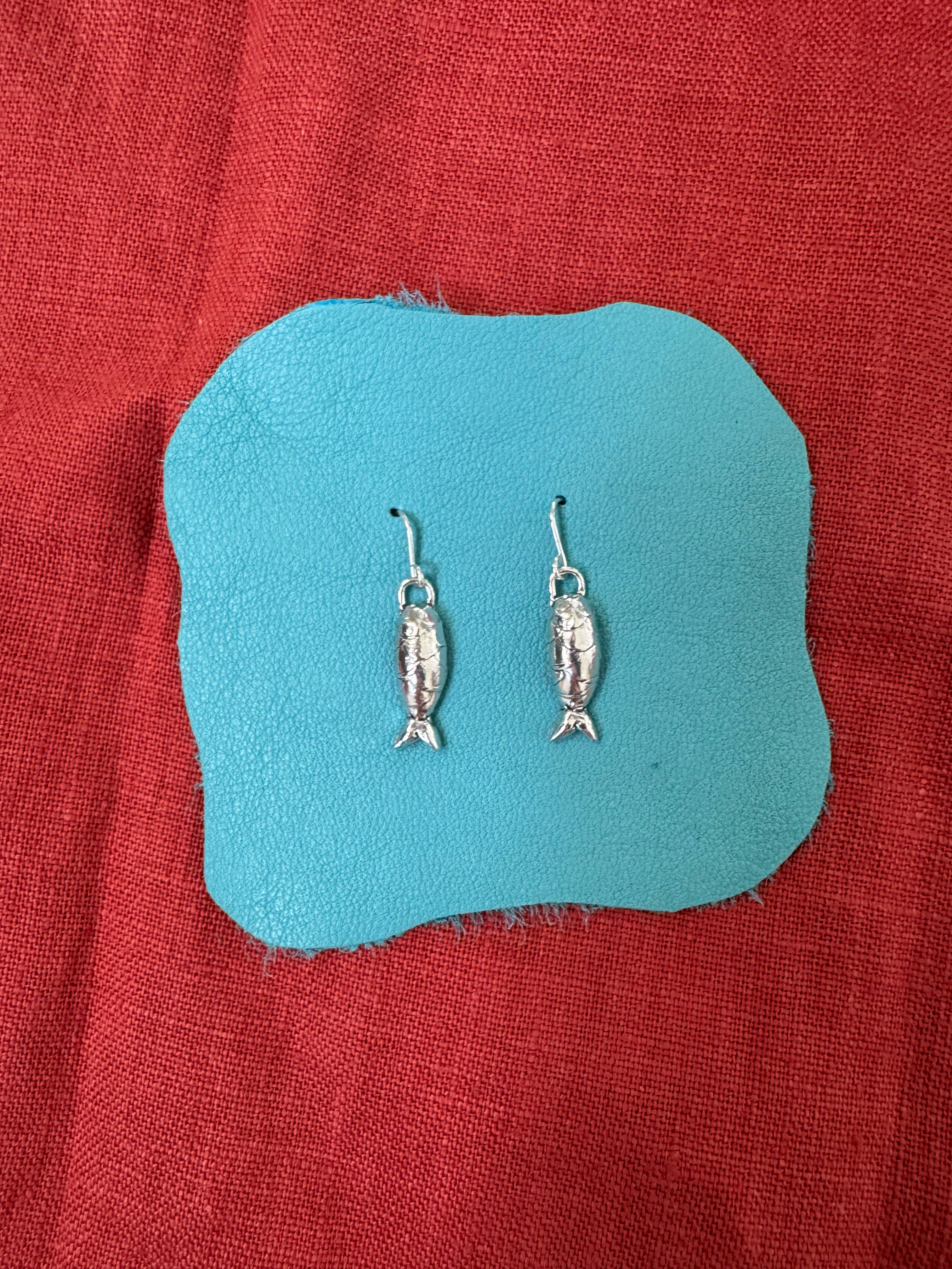 Sterling Silver Fish Earrings