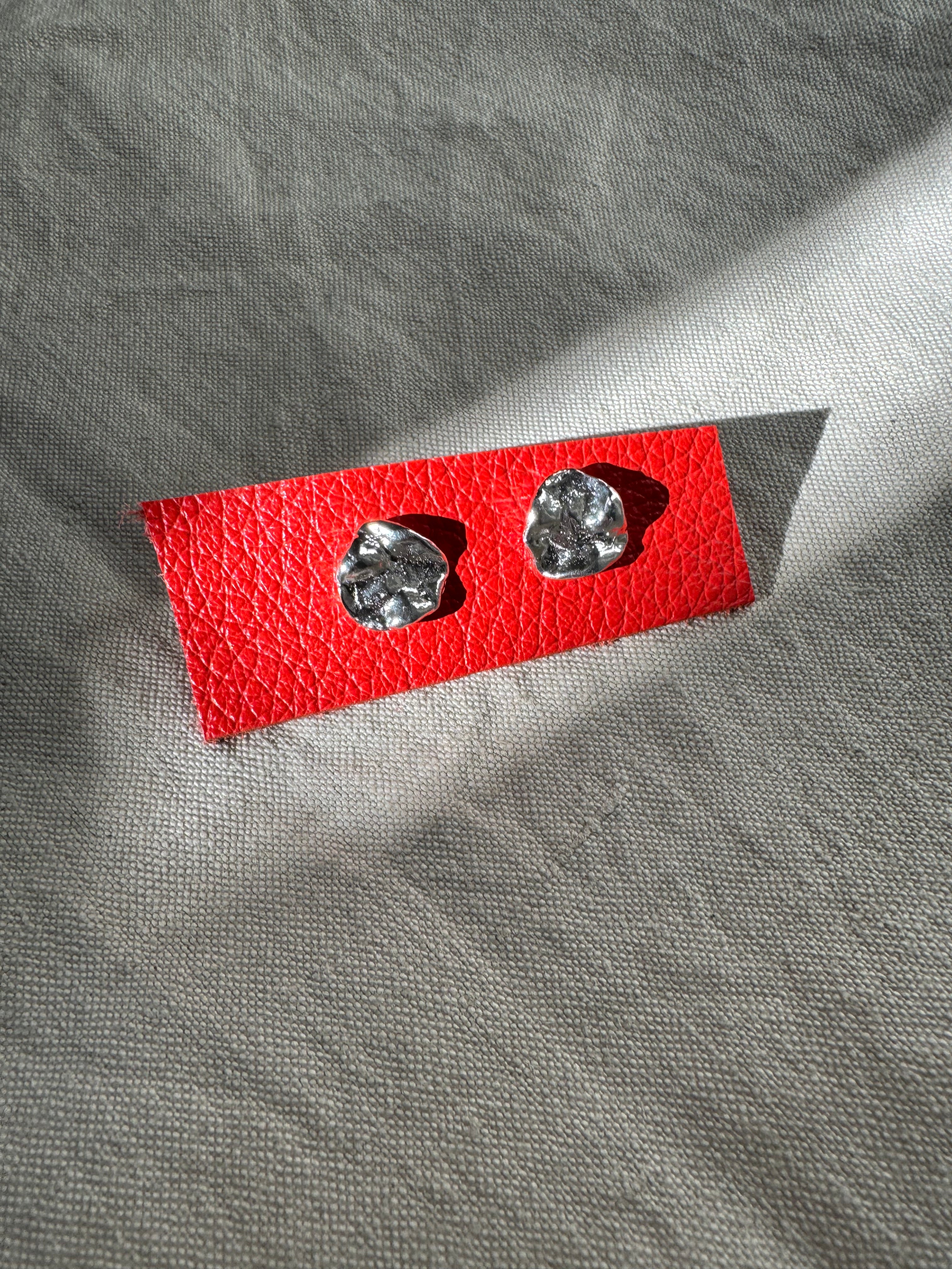 Sterling Silver Water Cast Studs