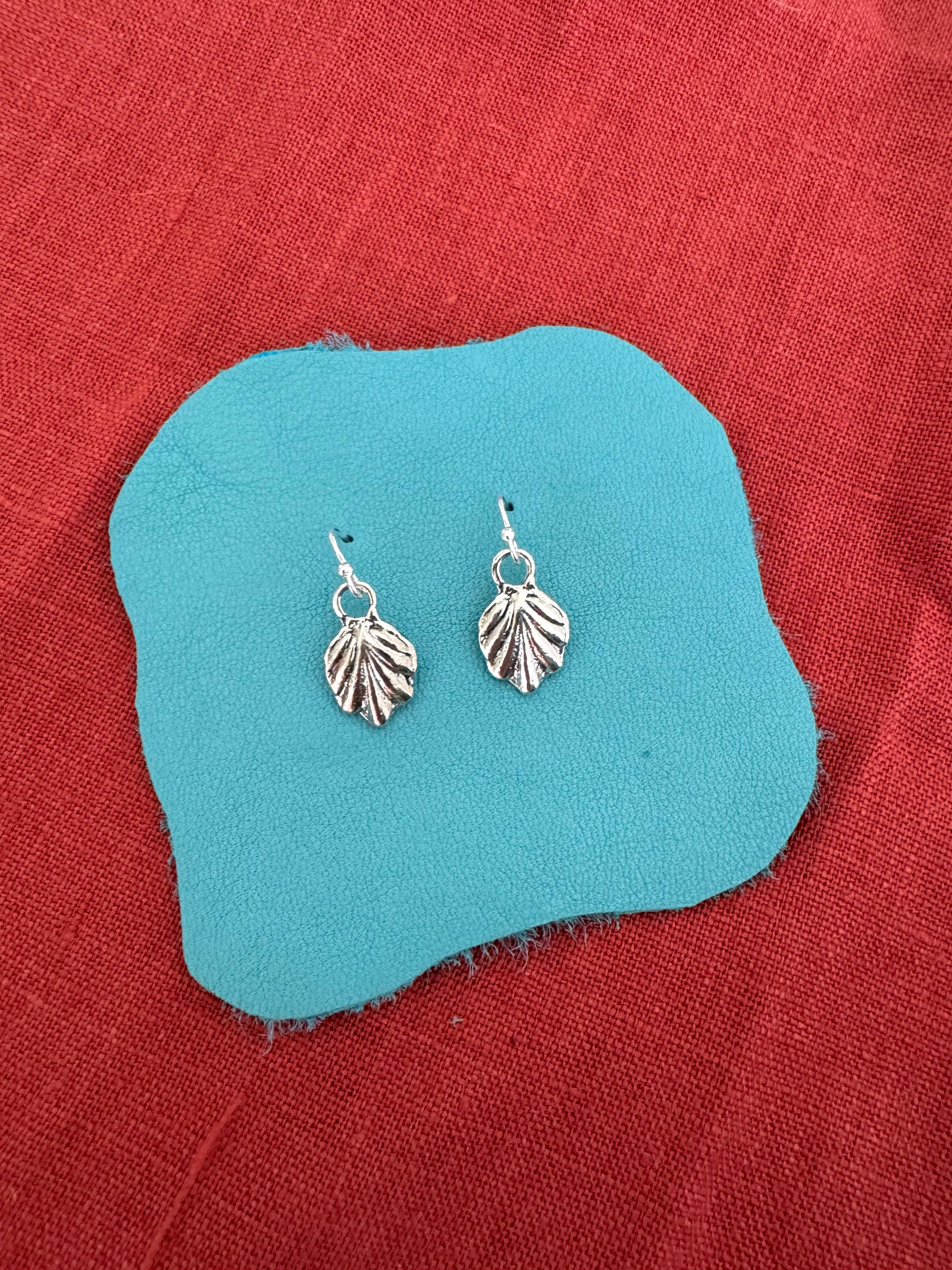 Sterling Silver Leaf Earrings