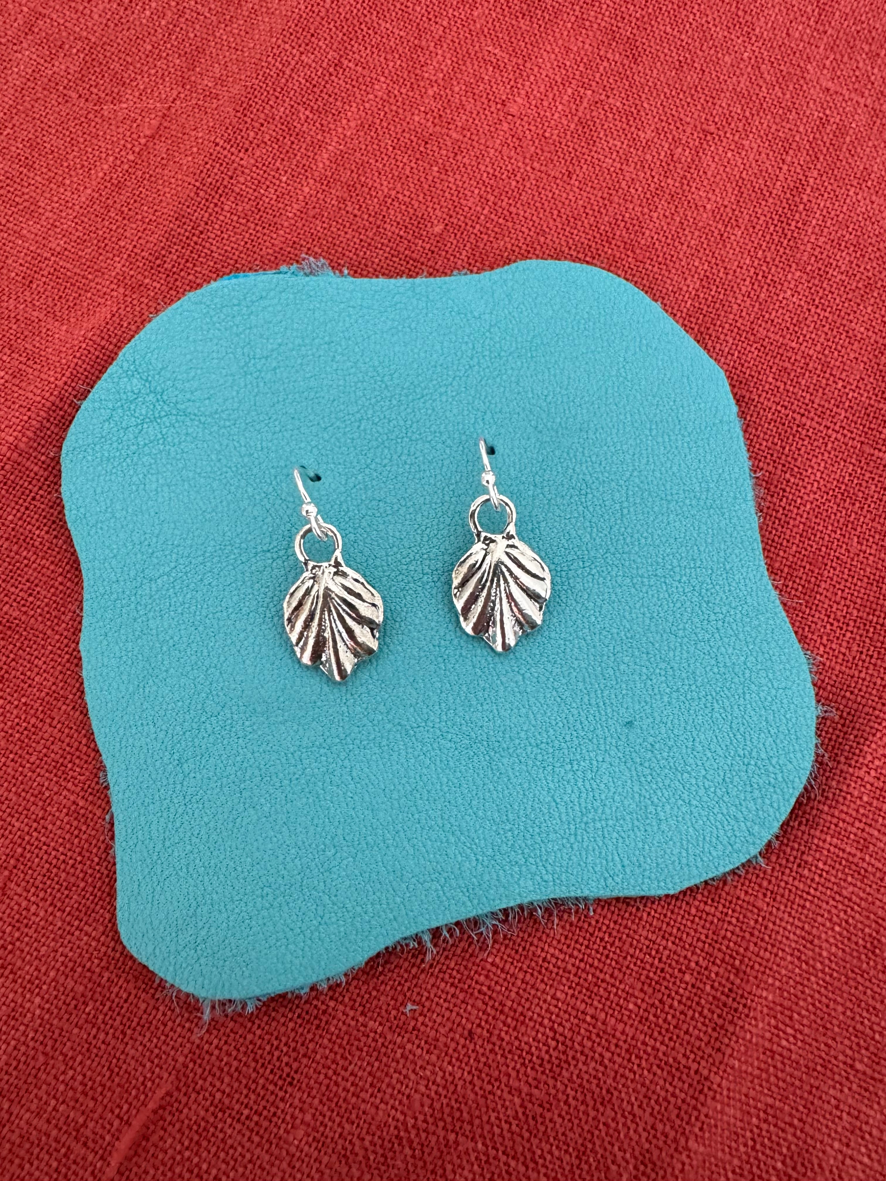 Sterling Silver Leaf Earrings