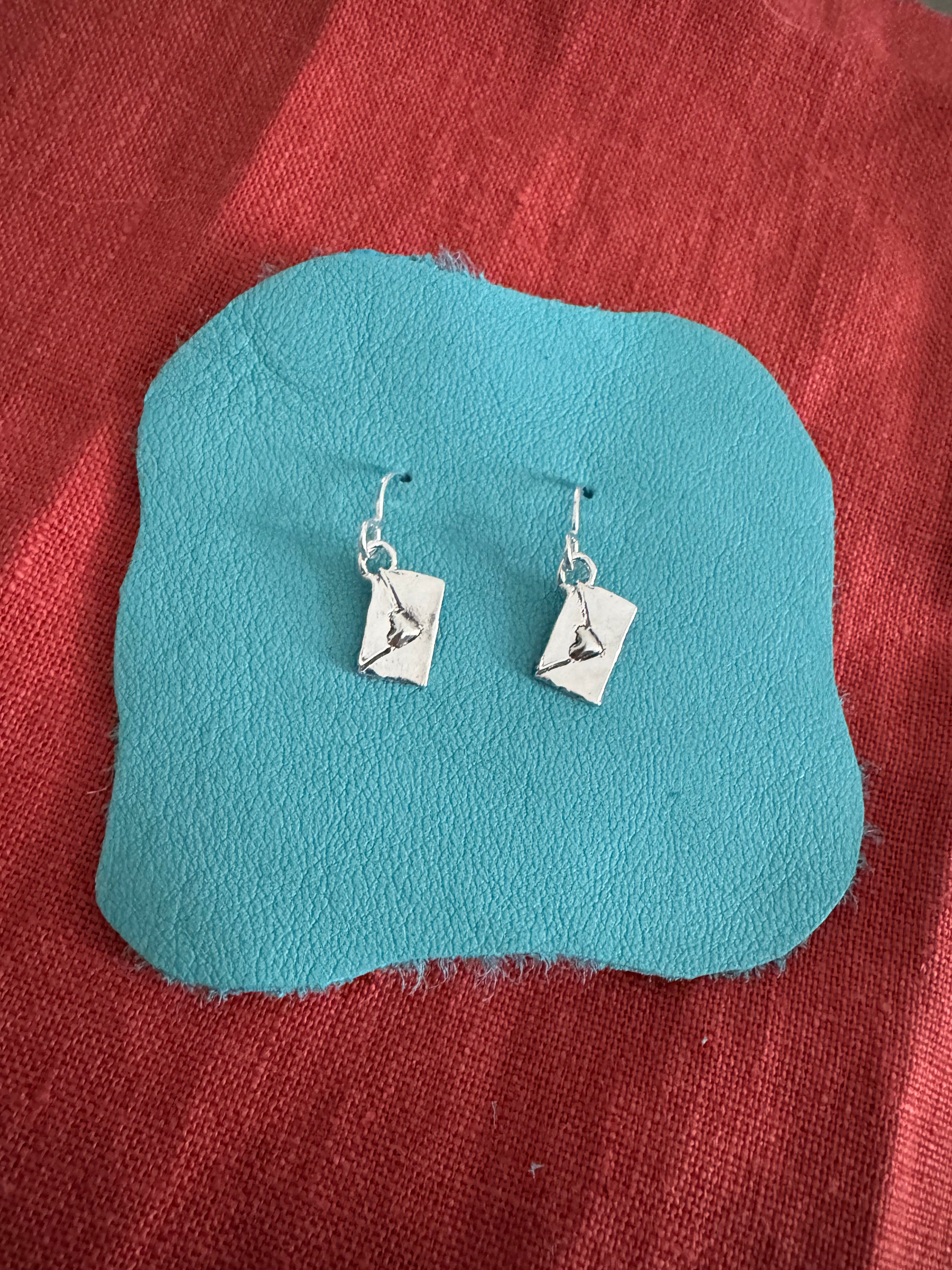 Sterling Silver Love Letter Earrings