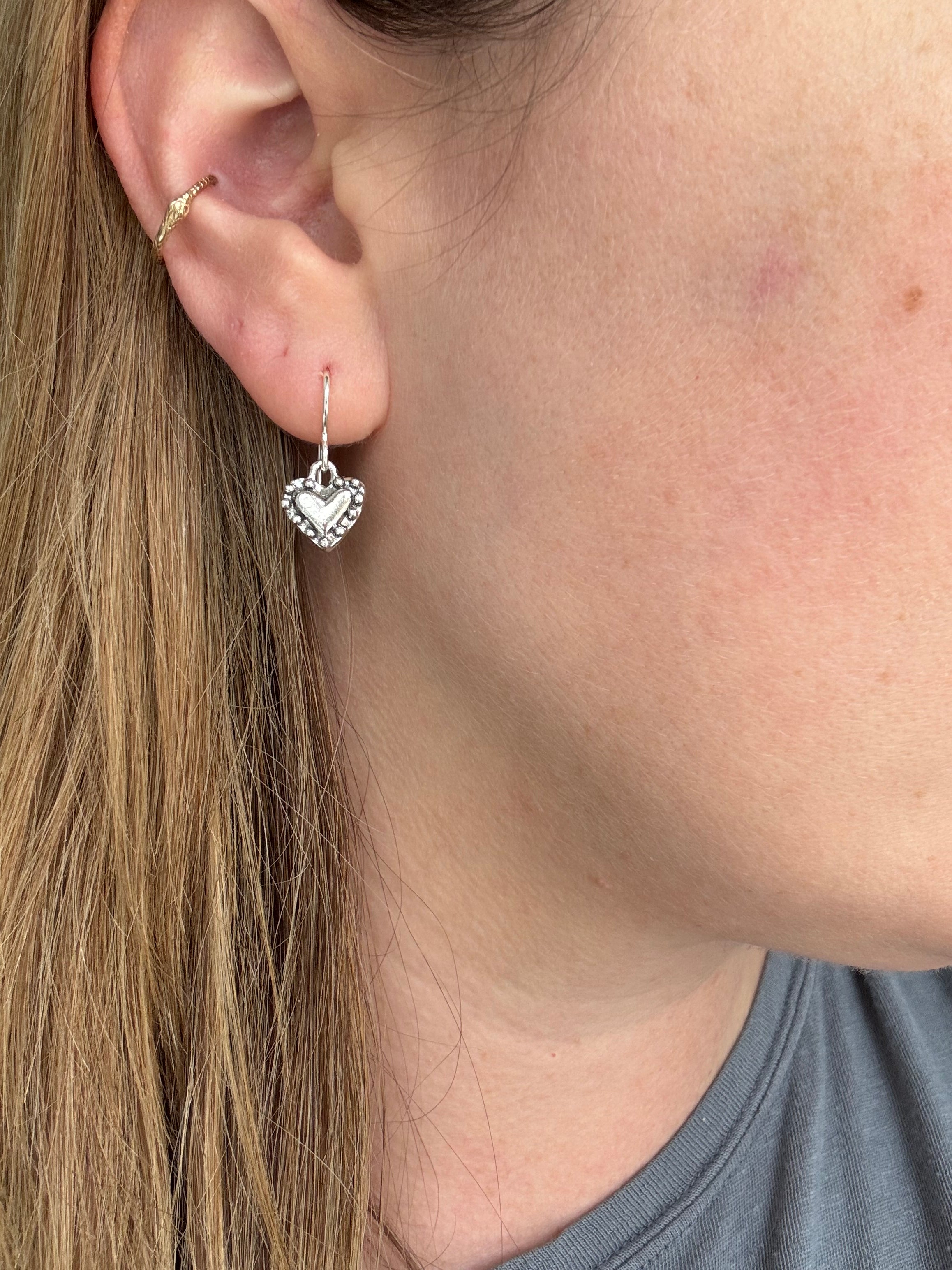 Small Sterling Silver Heart Earrings