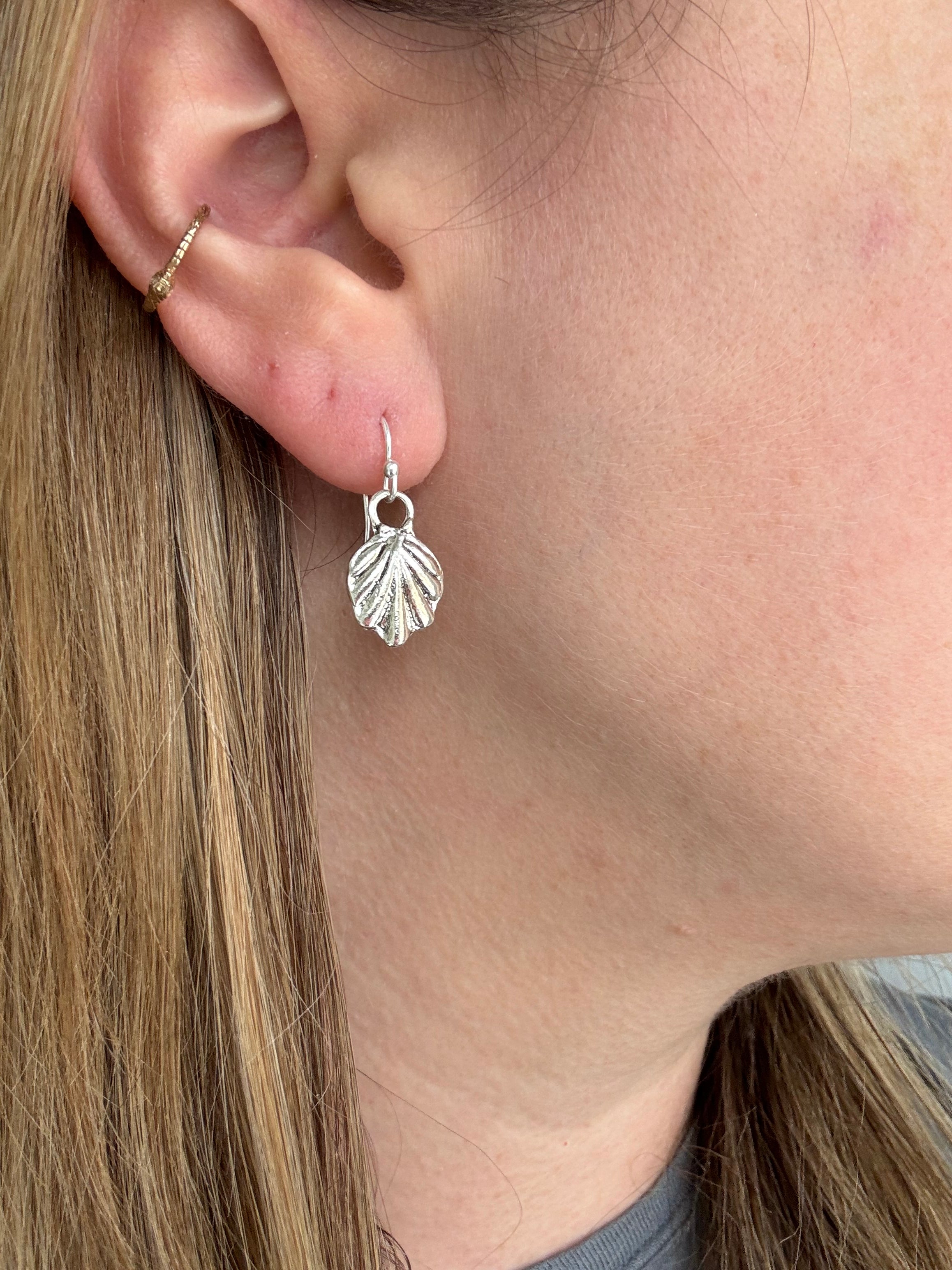 Sterling Silver Leaf Earrings