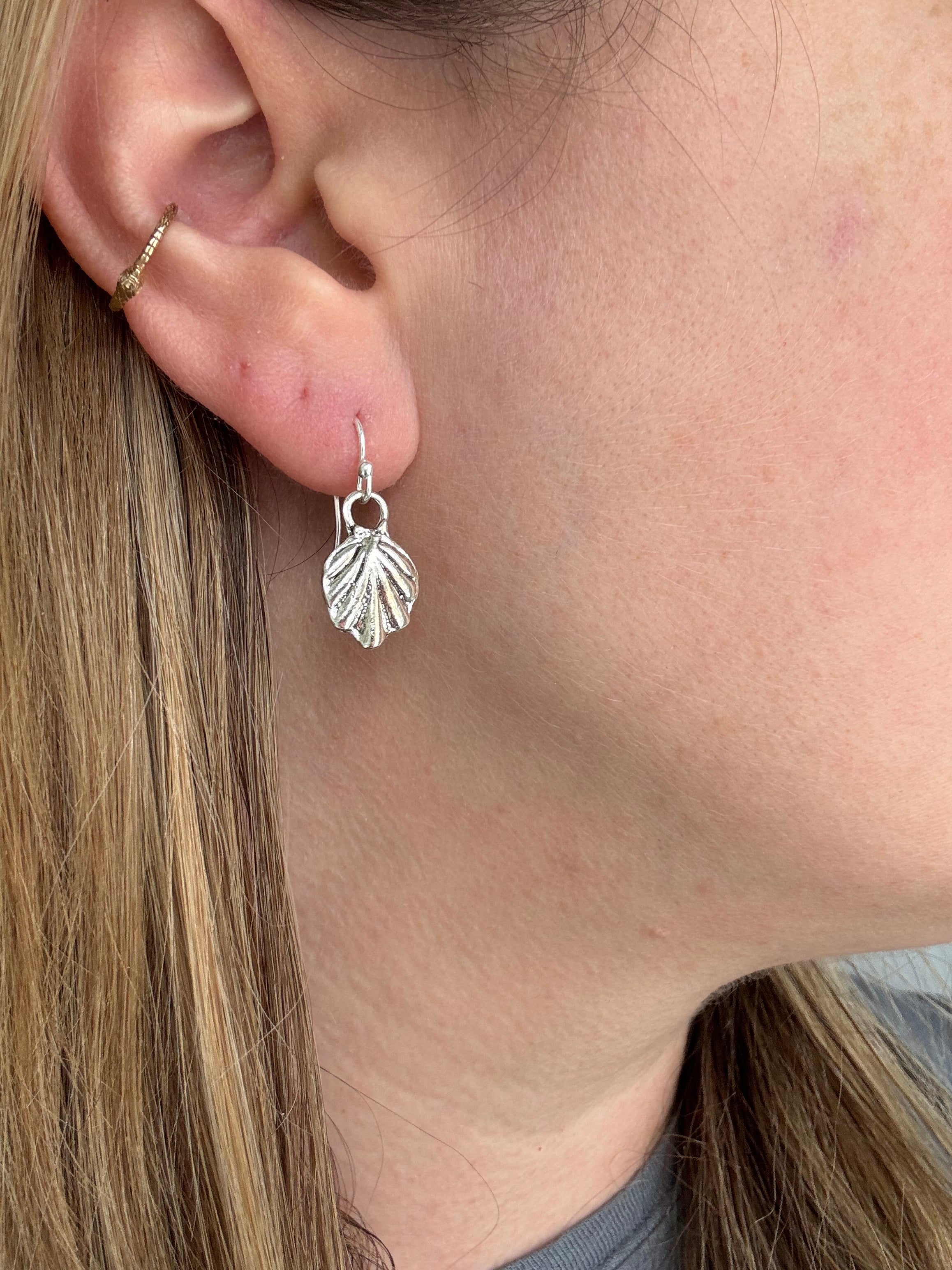 Sterling Silver Leaf Earrings