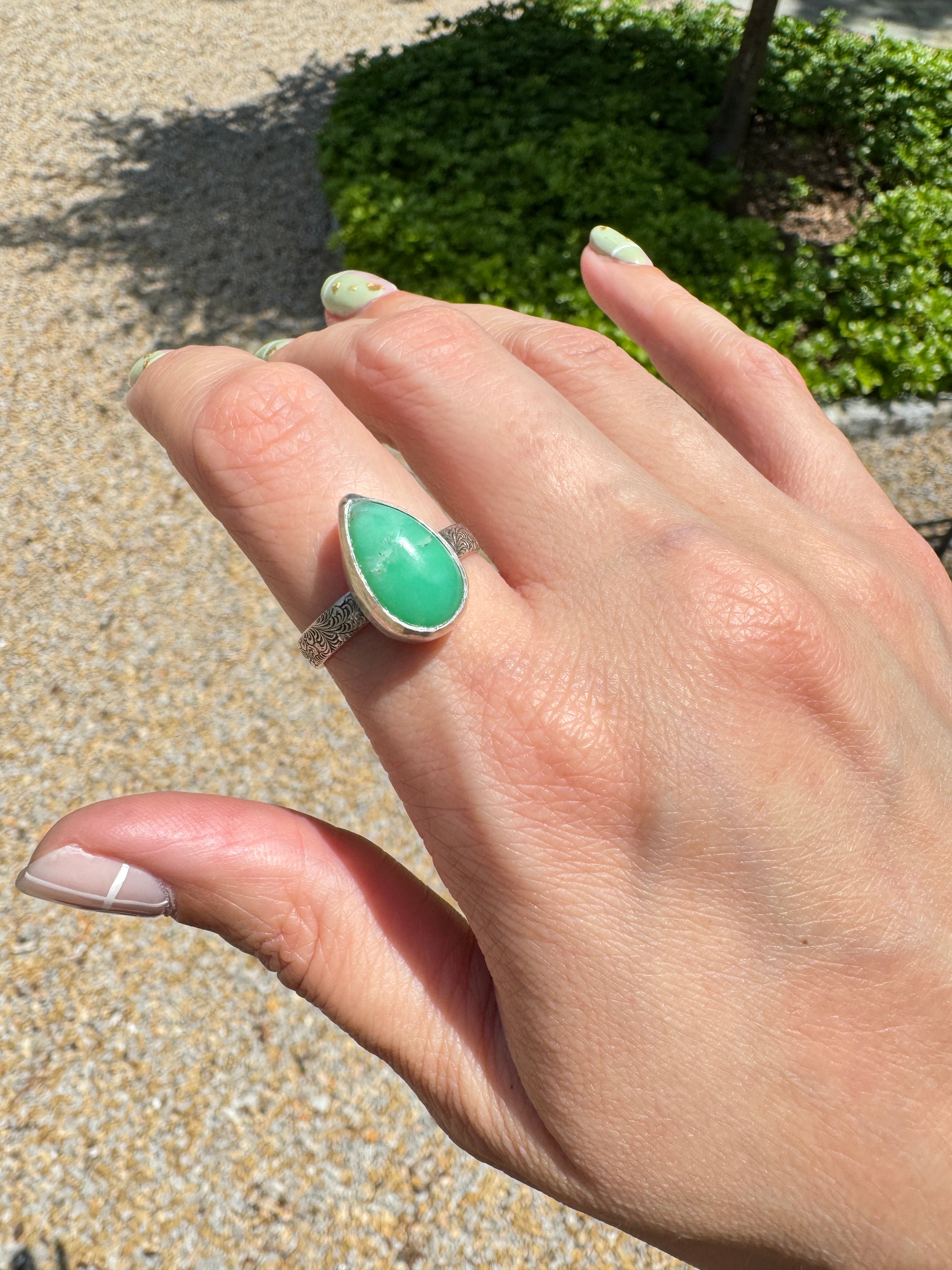 Chrysoprase Ring (Size 8.5/9)