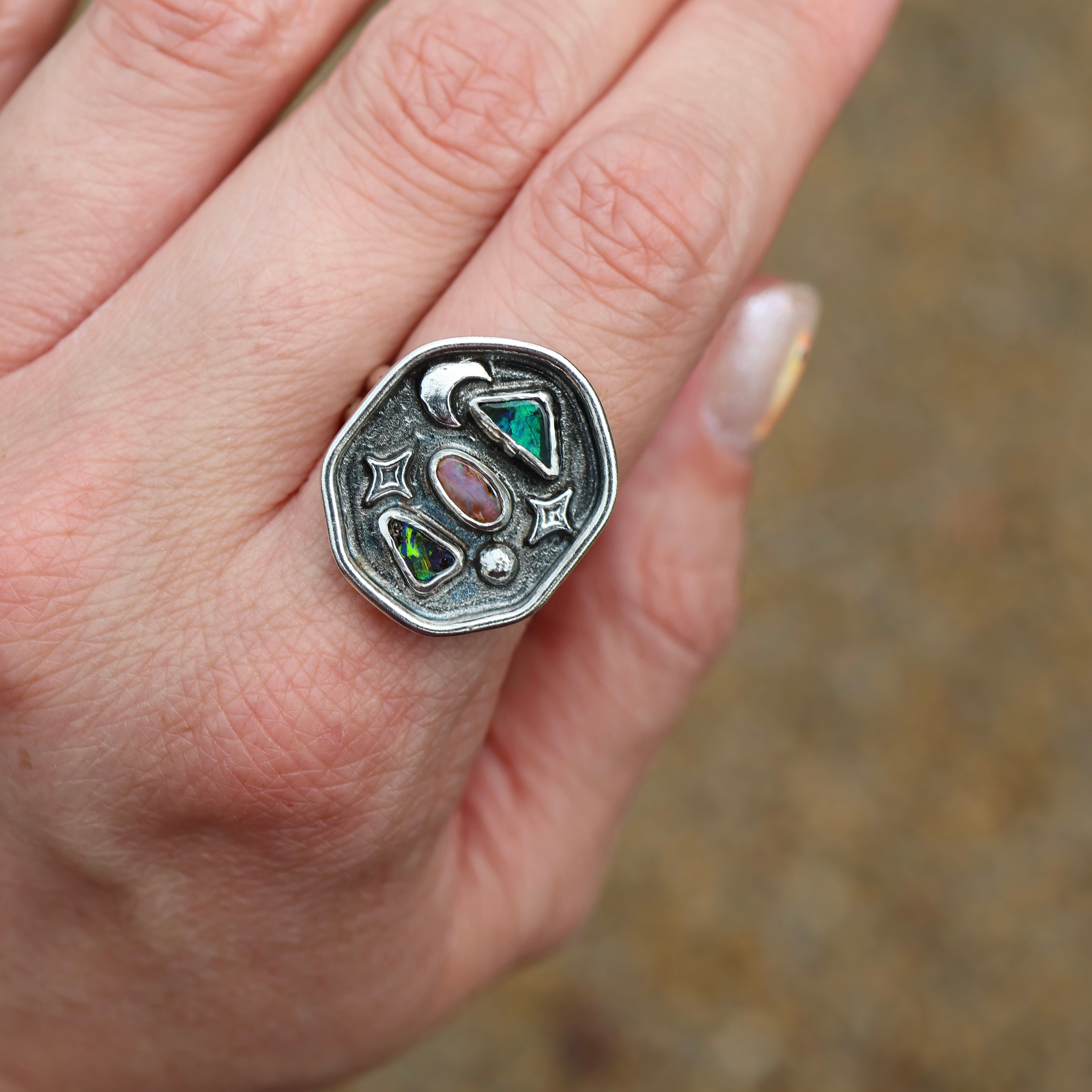 Celestial Opal Ring (Size 8.25/8.5)