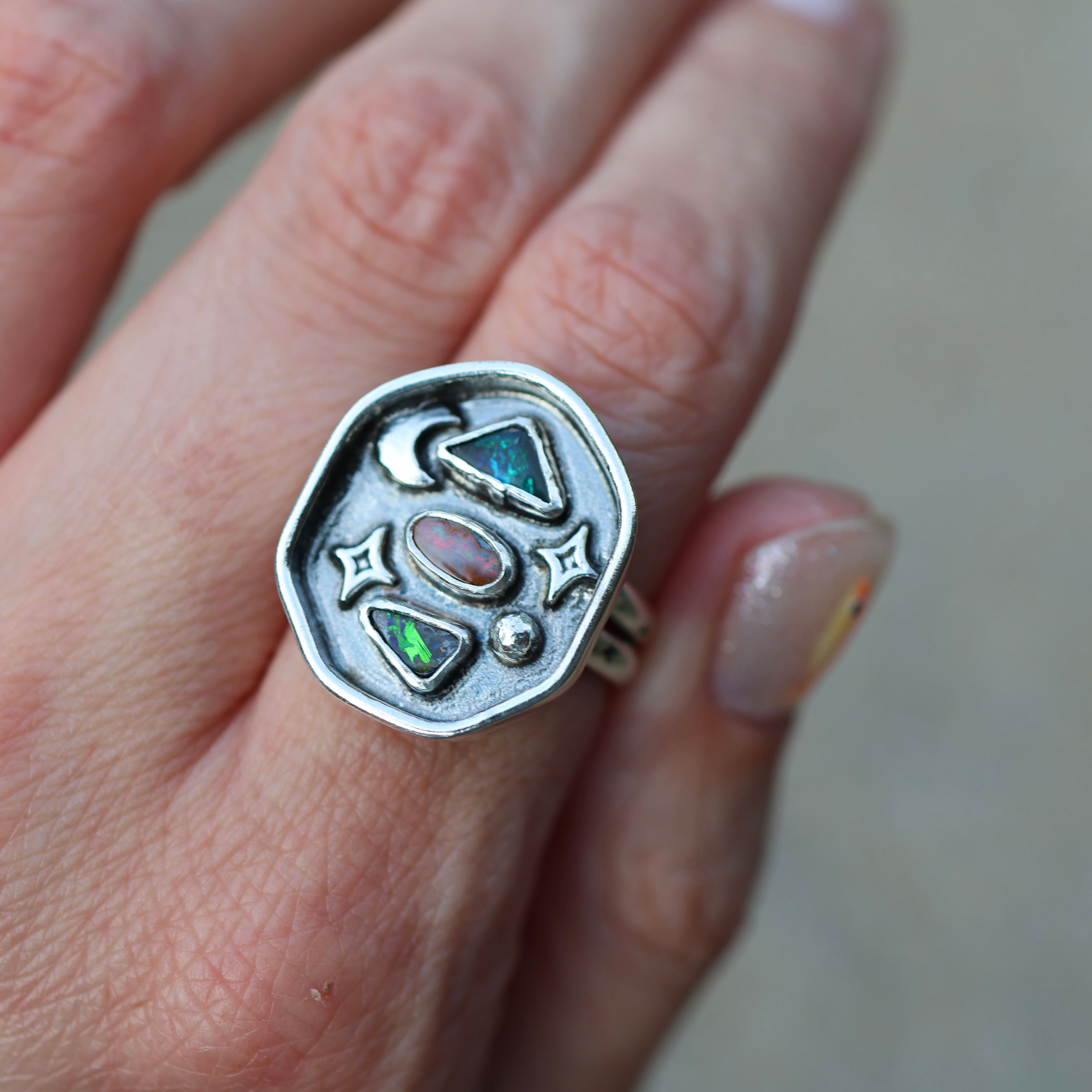 Celestial Opal Ring (Size 8.25/8.5)