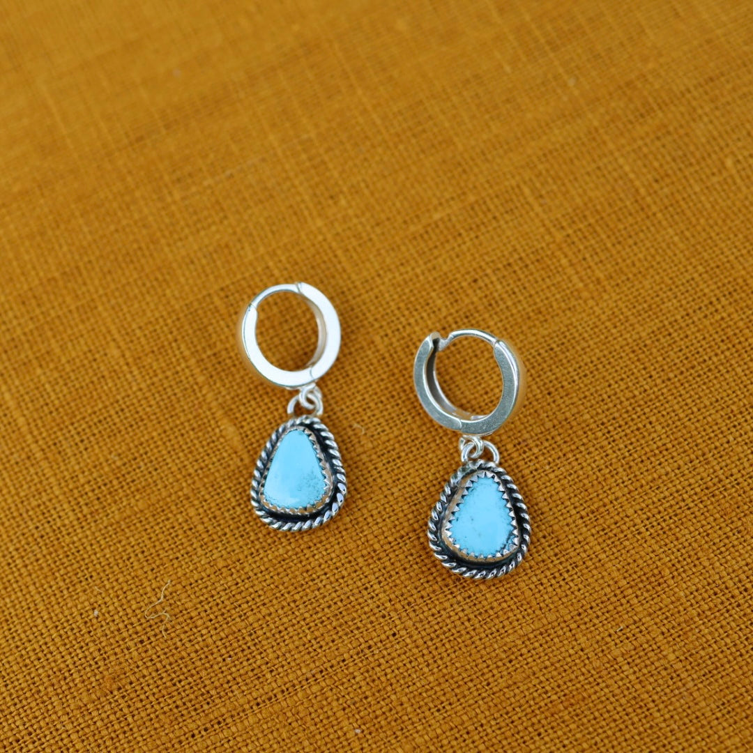 Morenci Turquoise Earrings | Huggie Hoops